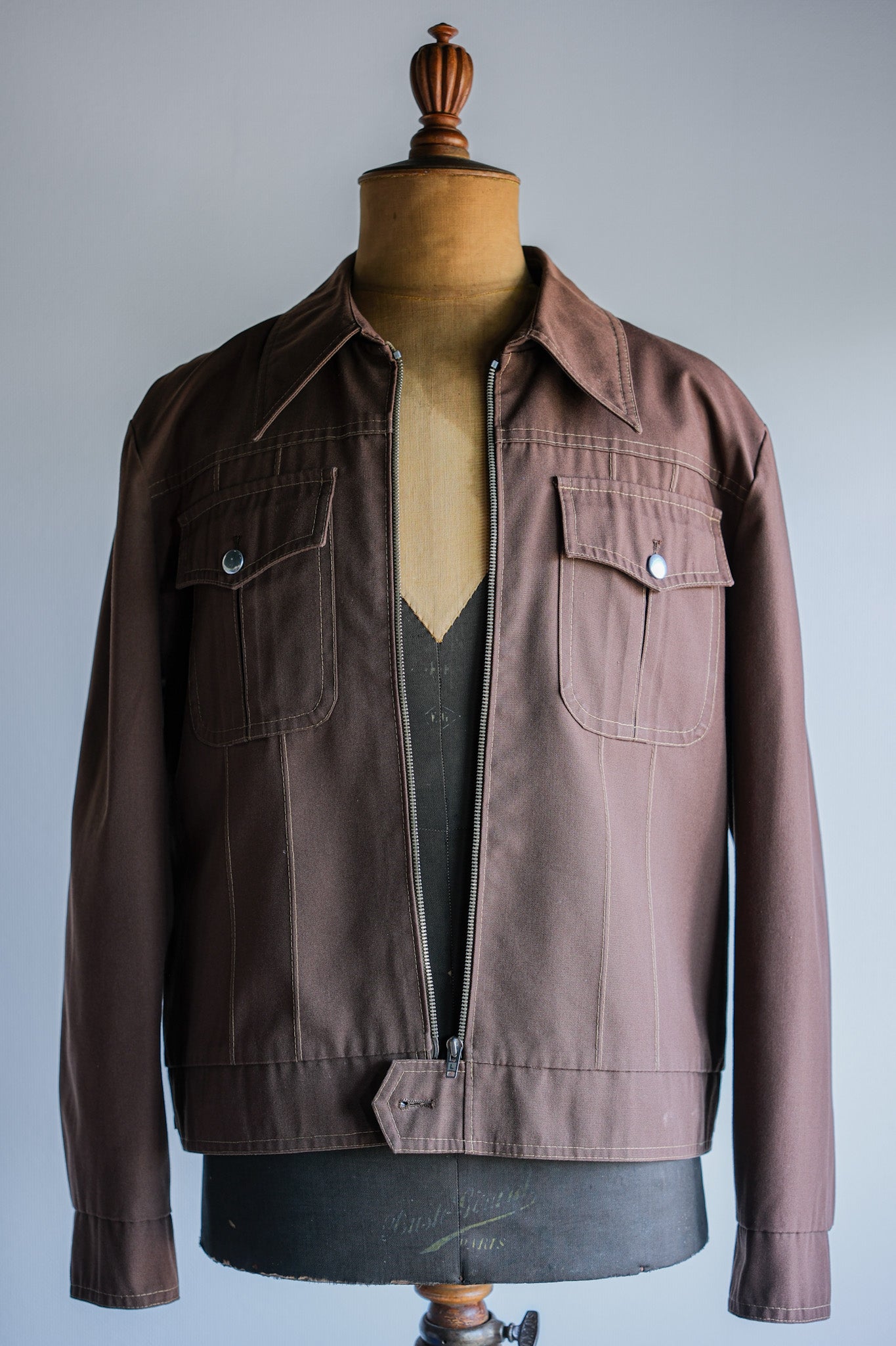 [~ 70's] Finnish Vintage Brown Cotton Polyester Trucket size.41/42