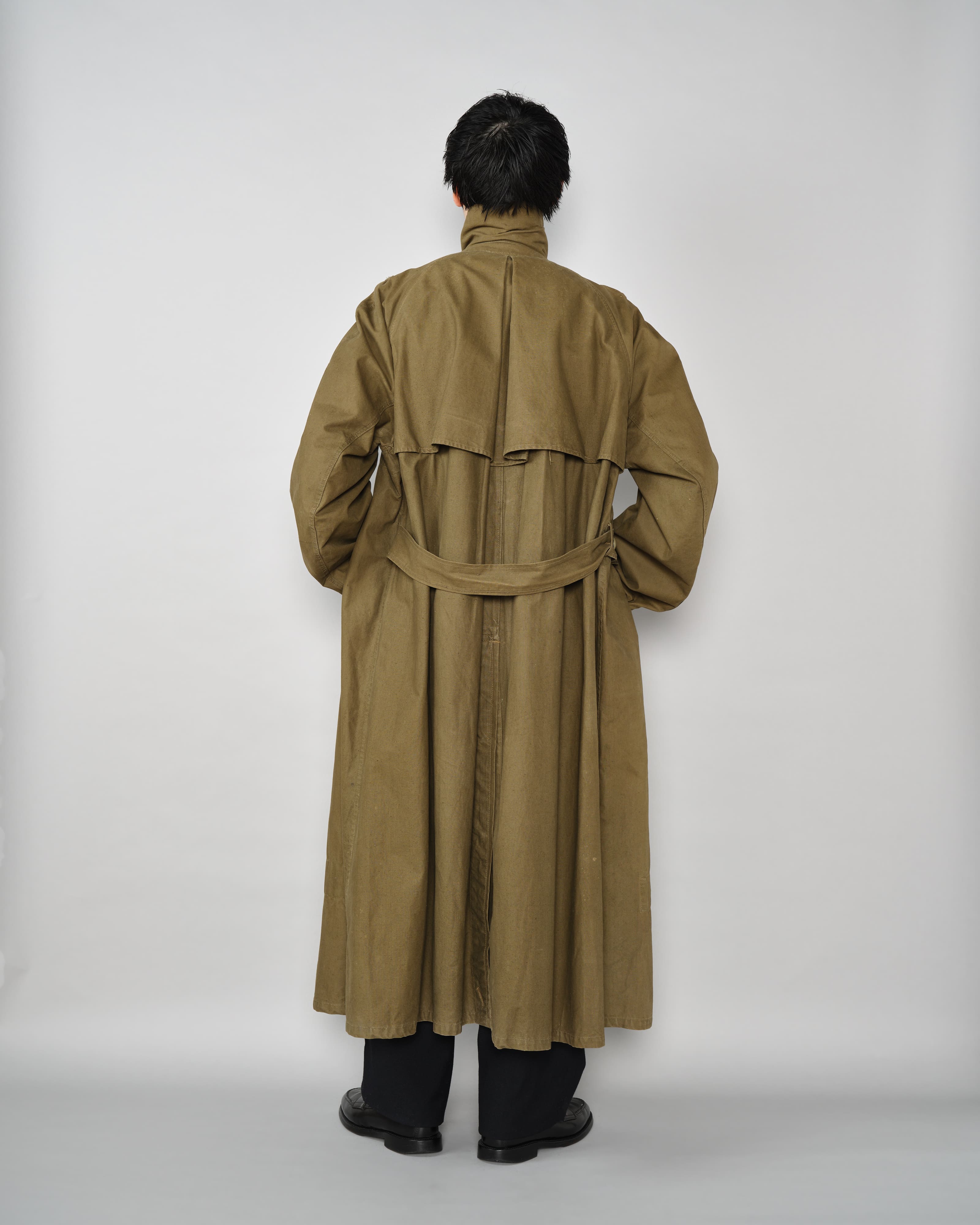 [~40's] เสื้อโค้ทรถจักรยานยนต์เขตร้อนของเยอรมัน Afrika Korps ในสงครามโลกครั้งที่สอง "DAK"