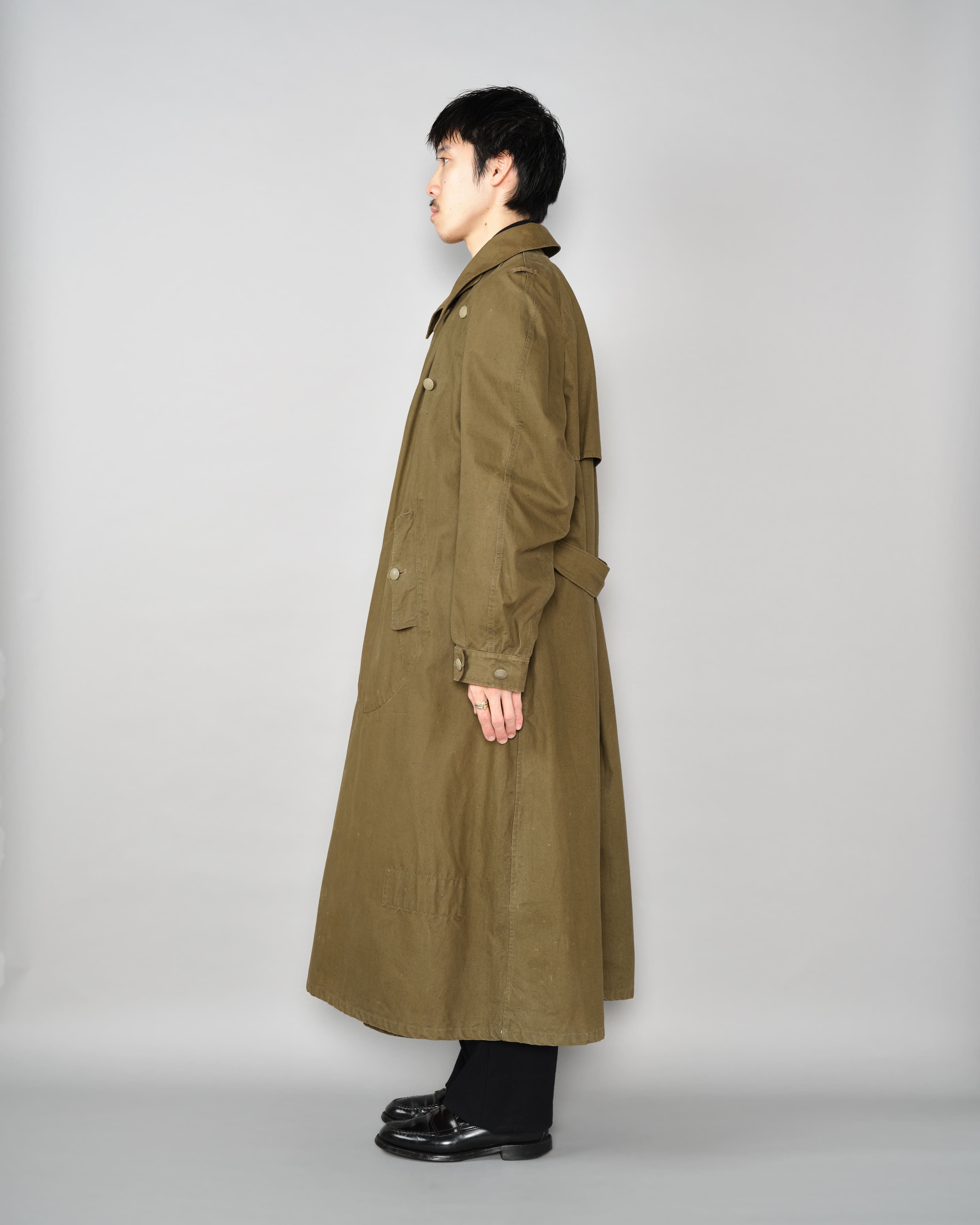 [~40's] เสื้อโค้ทรถจักรยานยนต์เขตร้อนของเยอรมัน Afrika Korps ในสงครามโลกครั้งที่สอง "DAK"