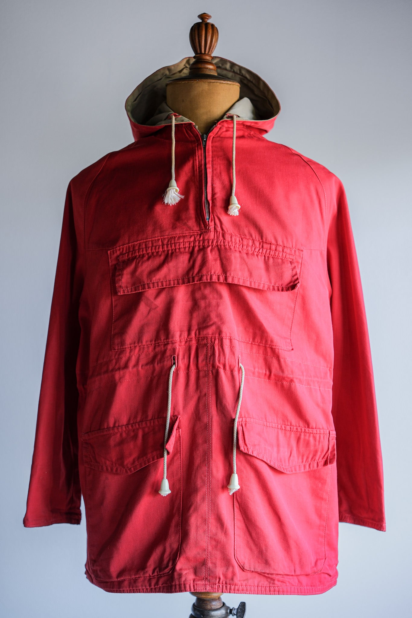 【~50's】British Vintage Red Cotton Mountain Smock