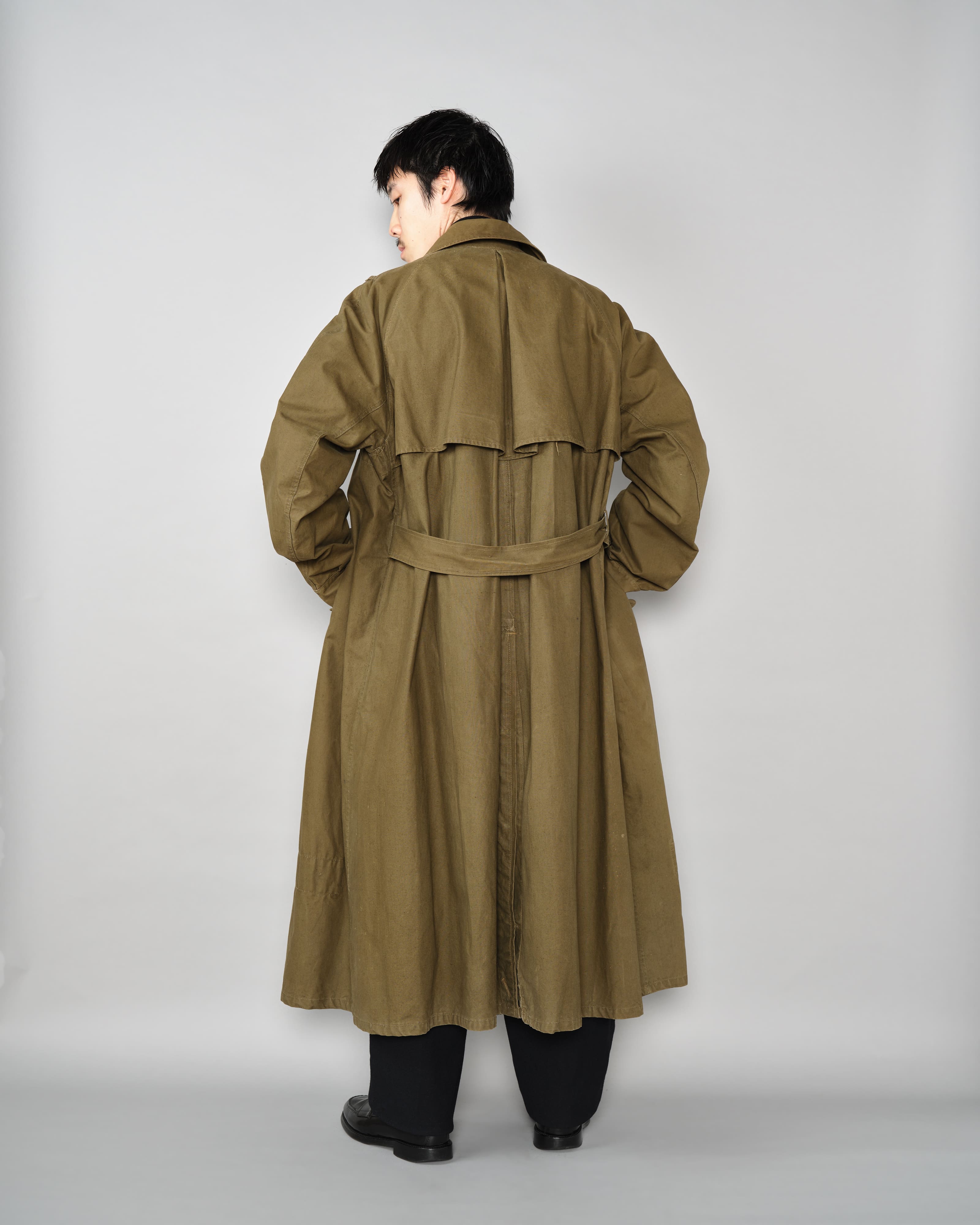 [~40's] เสื้อโค้ทรถจักรยานยนต์เขตร้อนของเยอรมัน Afrika Korps ในสงครามโลกครั้งที่สอง "DAK"