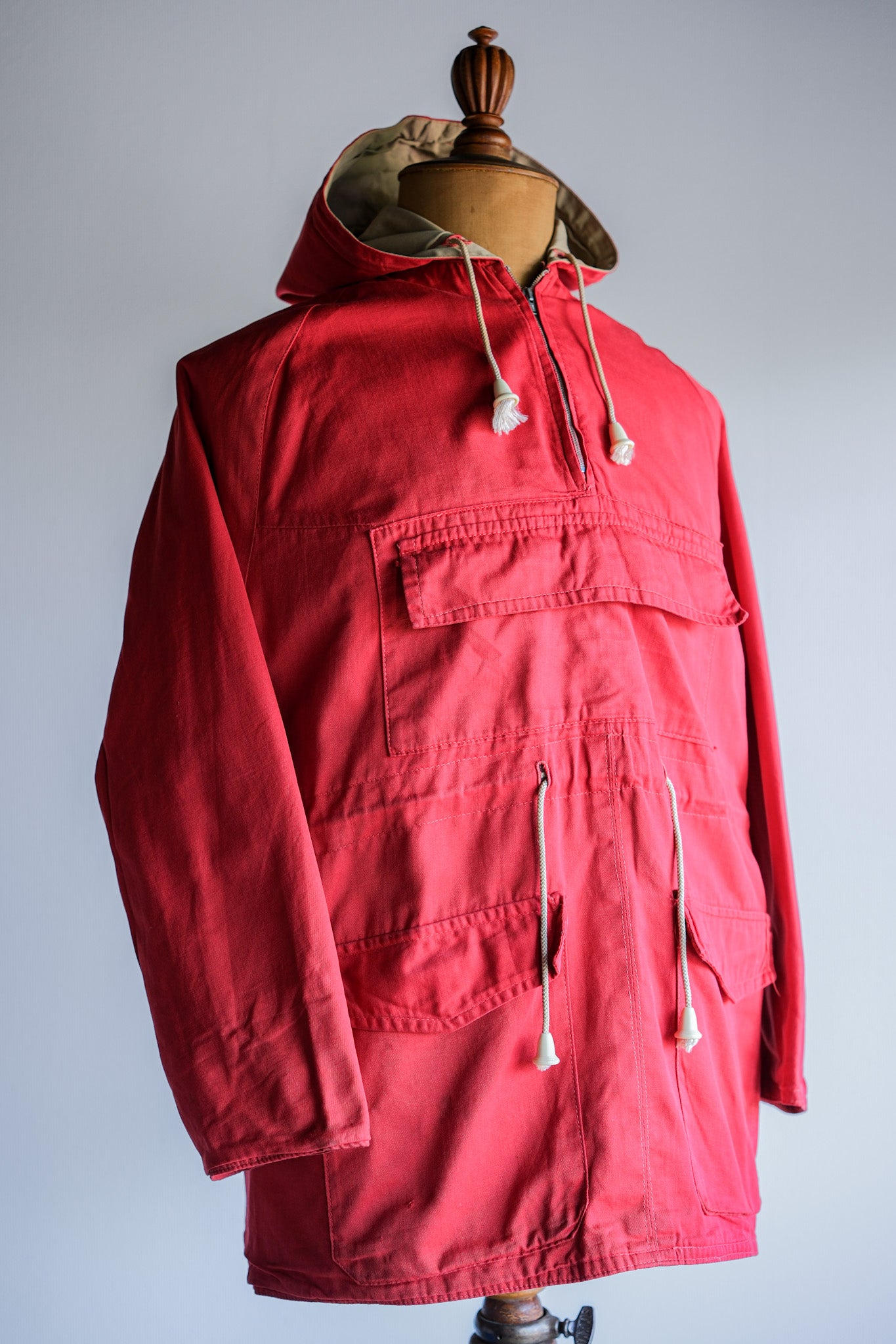 ［~50's］British Vintage Red Cotton Mountain Smock