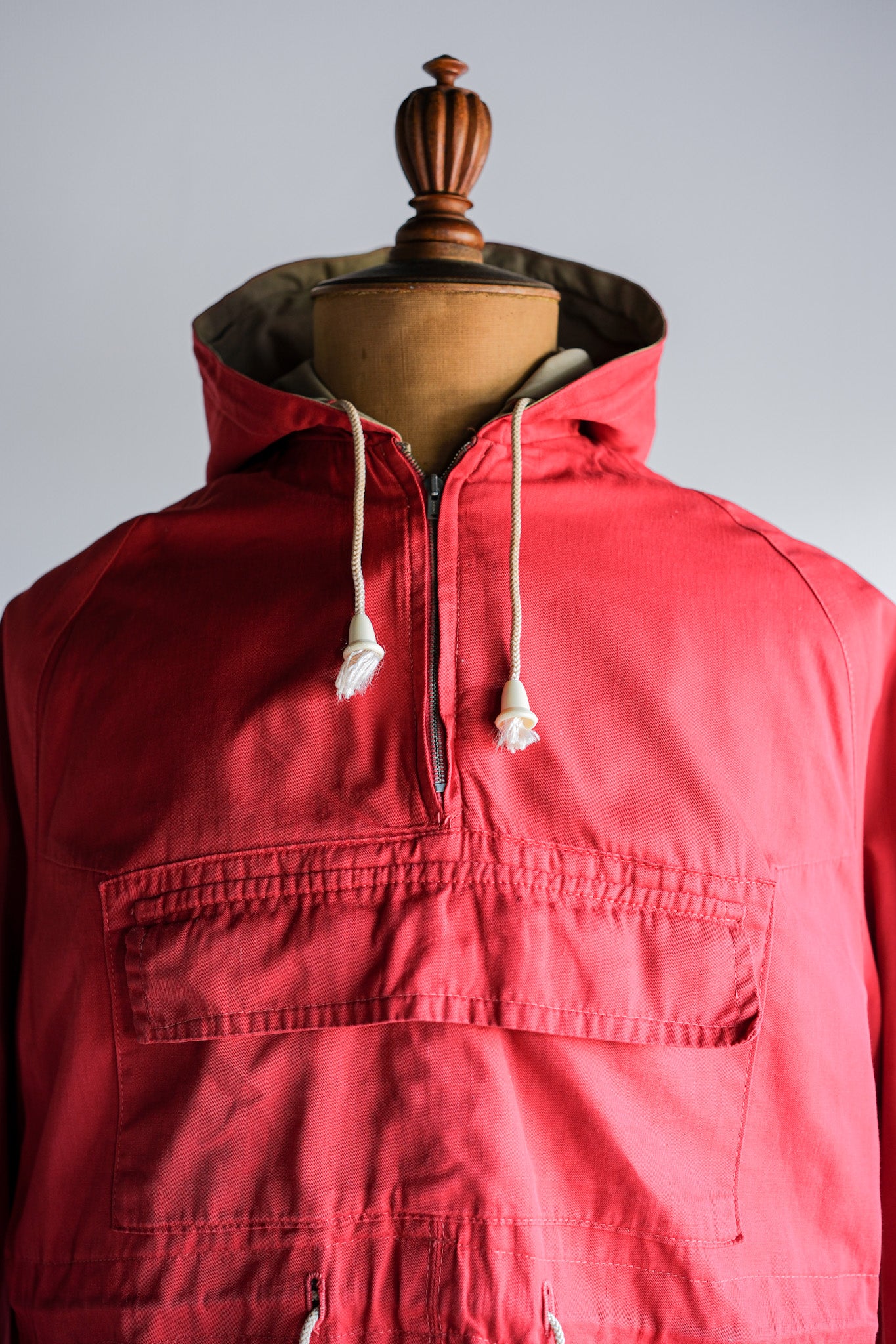 [~ 50's] British Vintage Red Cotton Mountain Smock