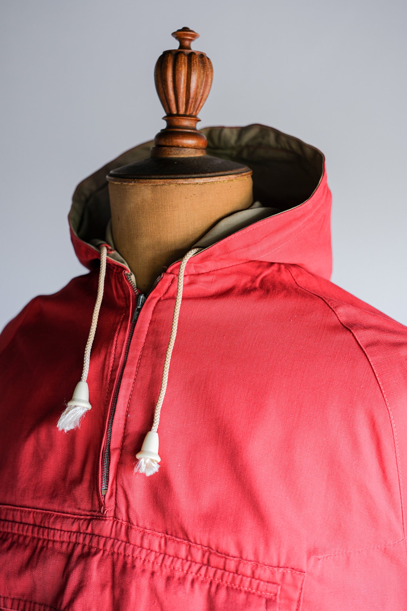 【~50's】British Vintage Red Cotton Mountain Smock