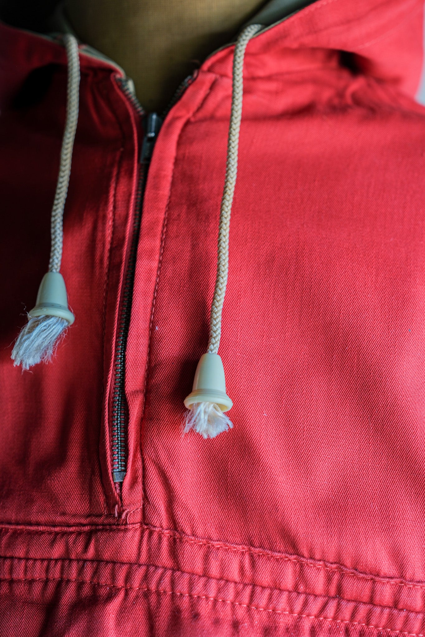 【~50's】British Vintage Red Cotton Mountain Smock