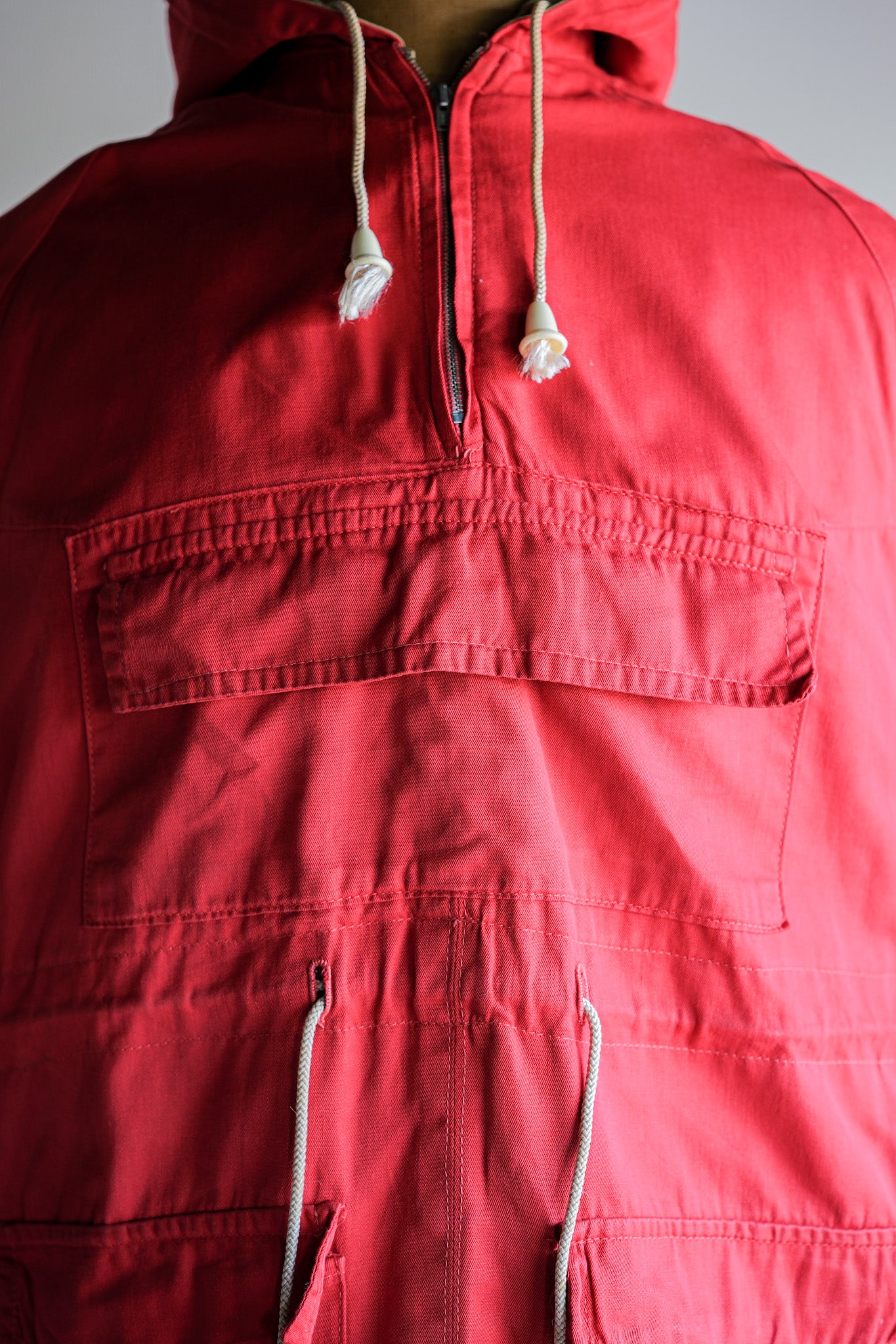 ［~50's］British Vintage Red Cotton Mountain Smock
