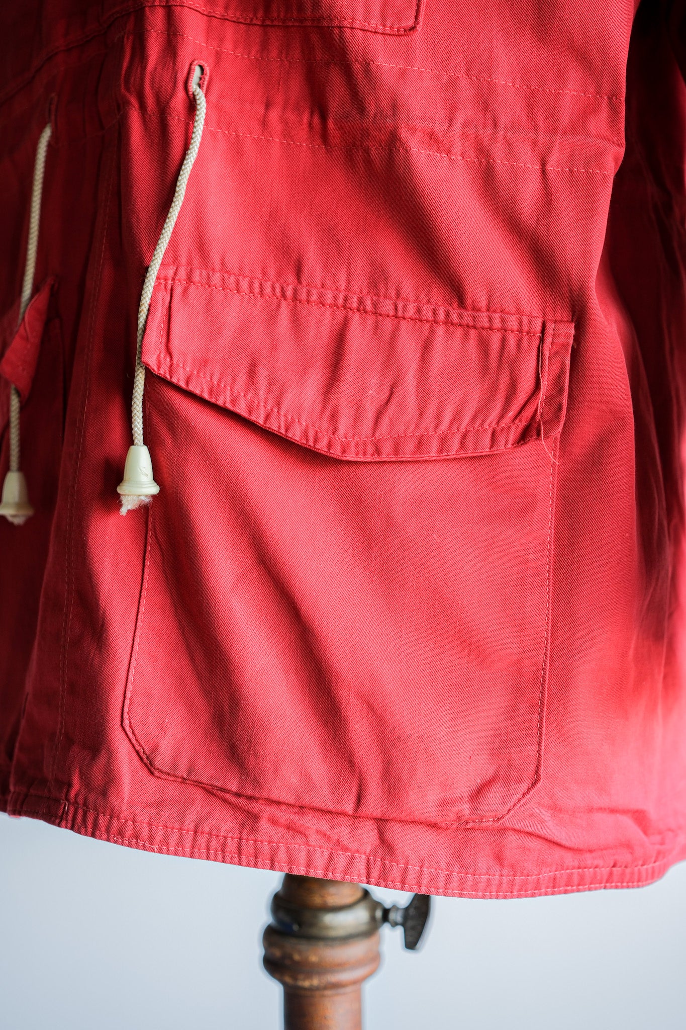 【~50's】British Vintage Red Cotton Mountain Smock