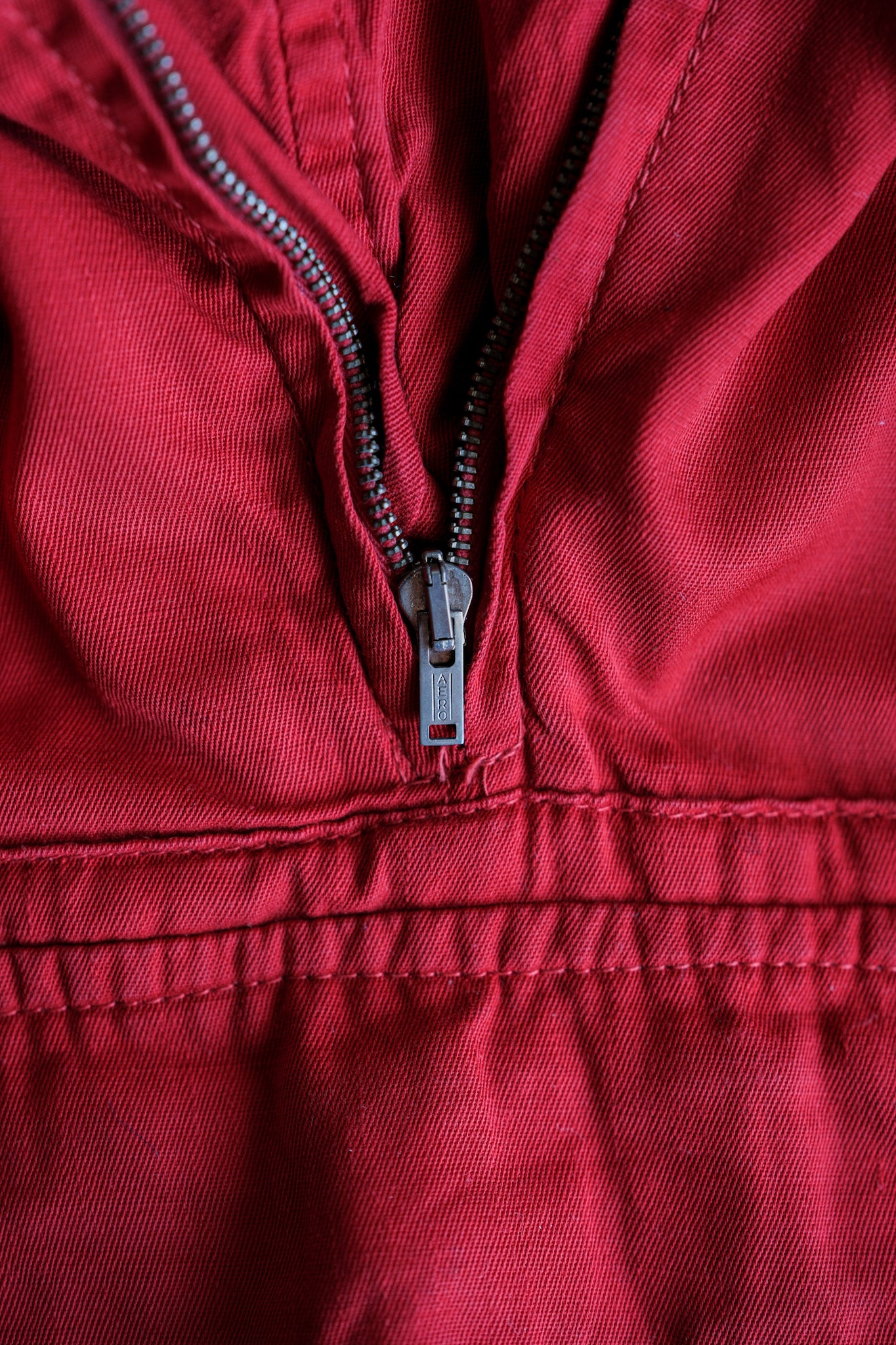 【~50's】British Vintage Red Cotton Mountain Smock