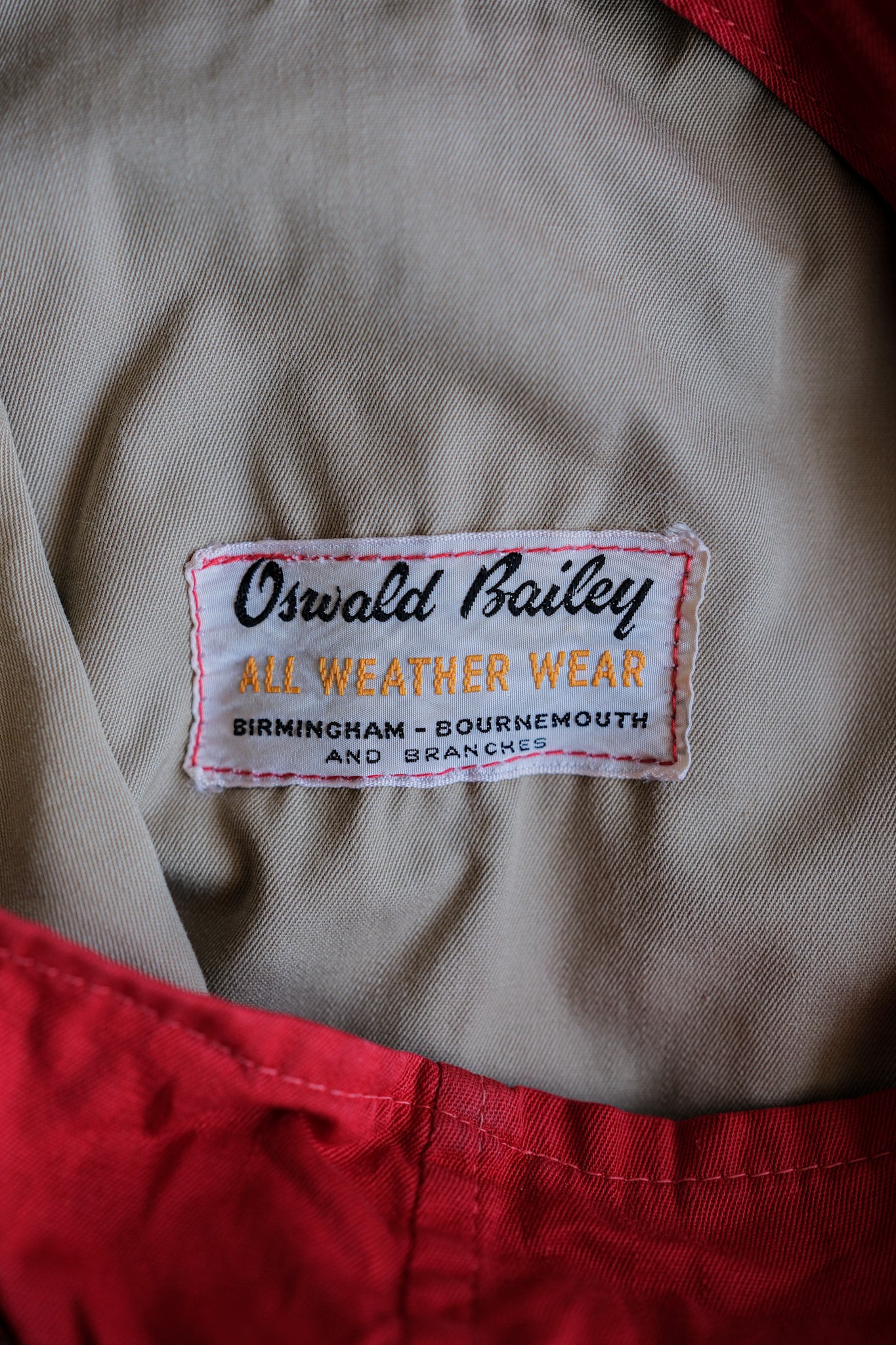 【~50's】British Vintage Red Cotton Mountain Smock