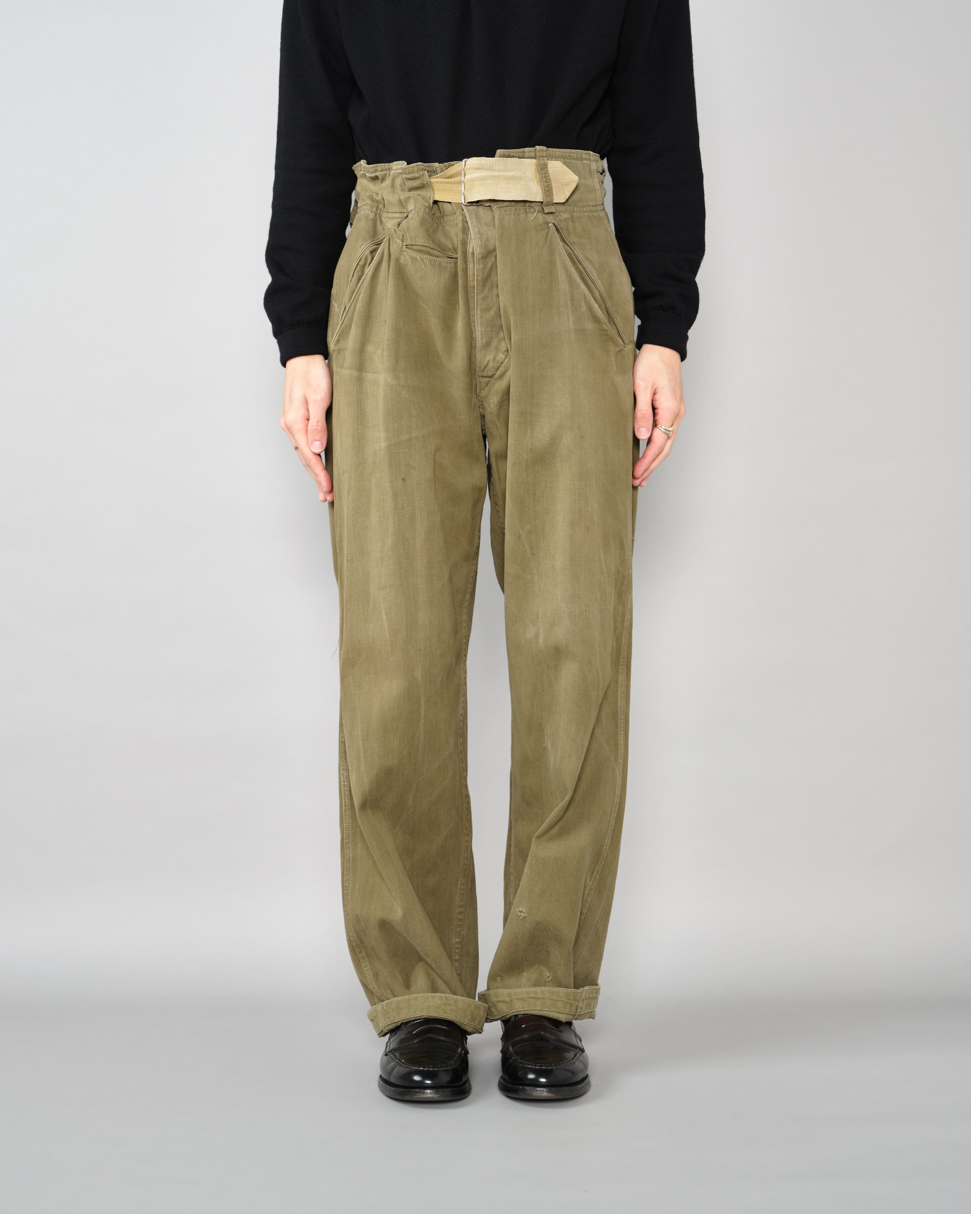 [~40's] กางเกงสนามเขตร้อนของกองทัพเยอรมันในสงครามโลกครั้งที่สอง "Wehrmacht"