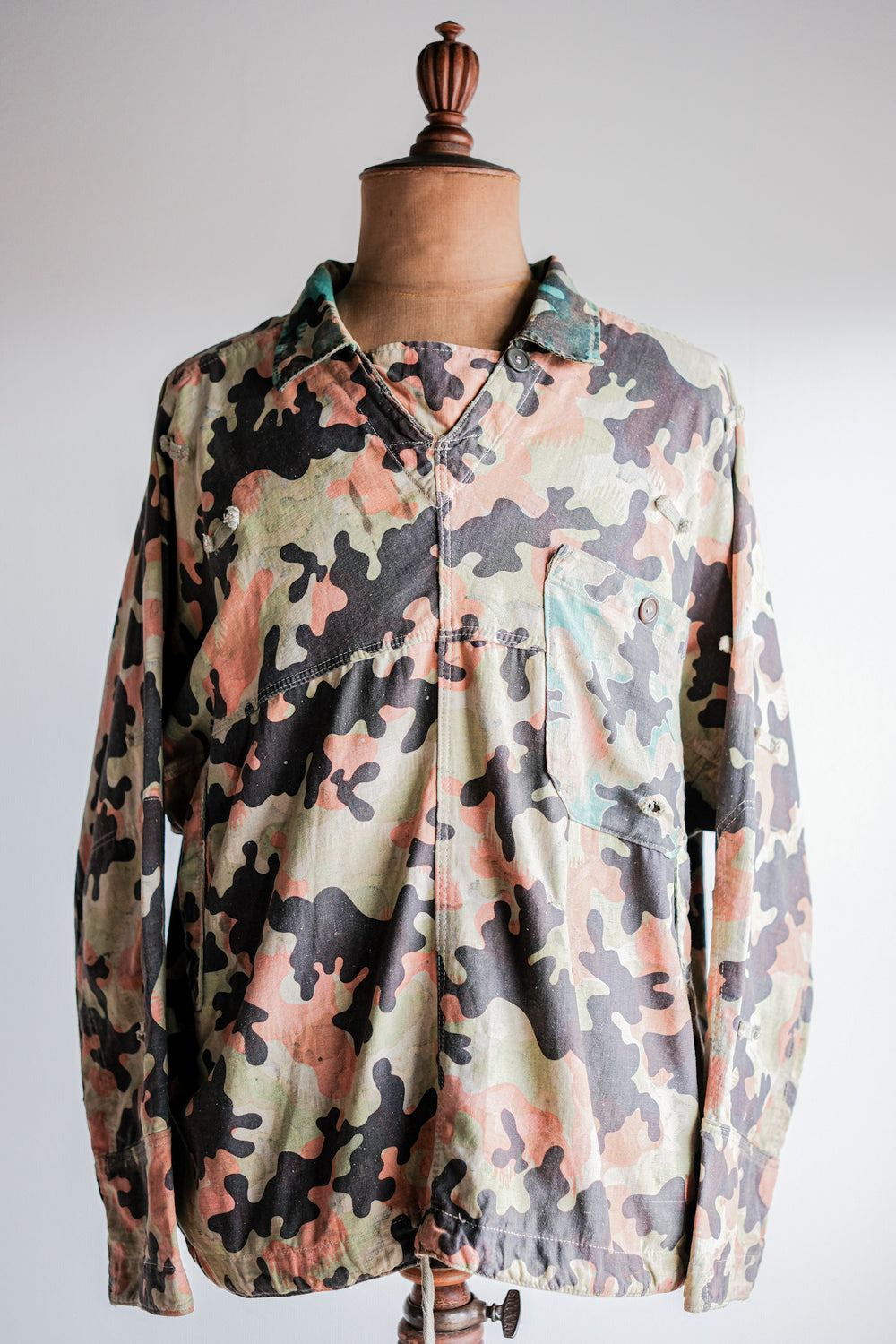 【~50's】Czechoslovakian Army Dubaky Camouflage Reversible Smock