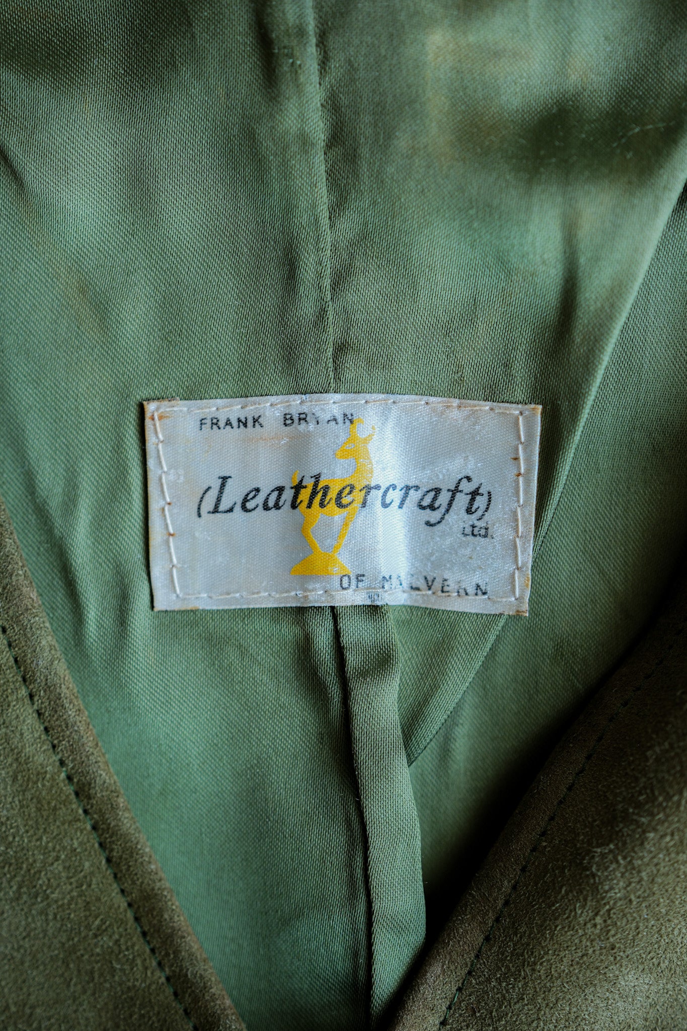 ［~60's］British Vintage Suede Leather Side Zip Pullover V-necked Vest