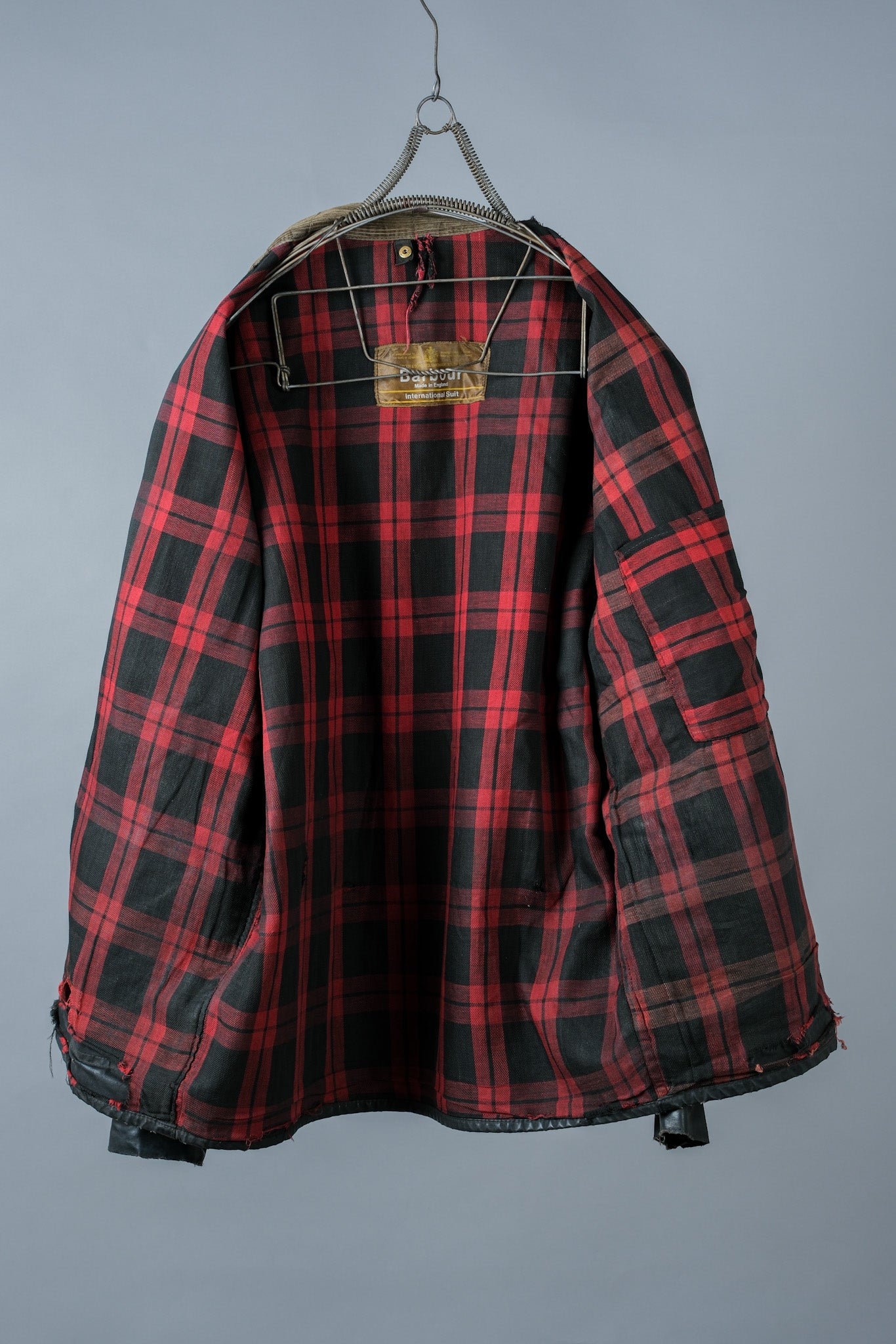 ［~70's］Vintage Barbour Waxed Cotton Jacket 1 Crest "International Suit" "Gold Label" "Unusual Lining"