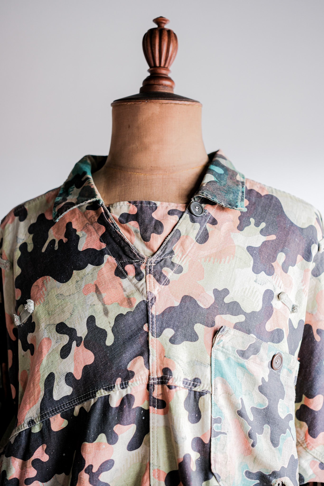 50's] Czechoslovakian Army Dubaky Camouflage Reversible Smock