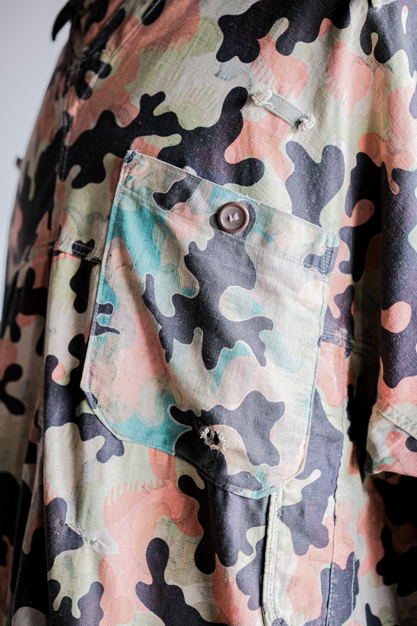 50's] Czechoslovakian Army Dubaky Camouflage Reversible Smock
