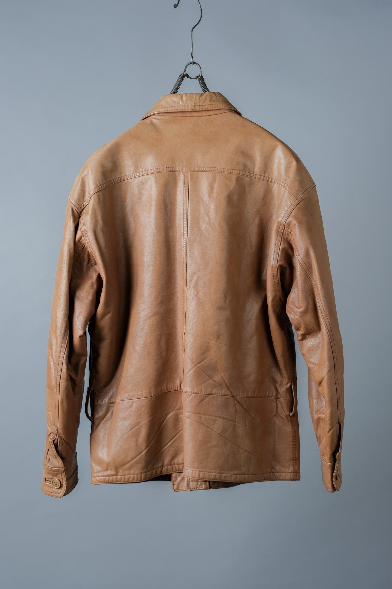 [~ 80's] Old Giorgio Armani Zip Up Leather Jacket Taille.46