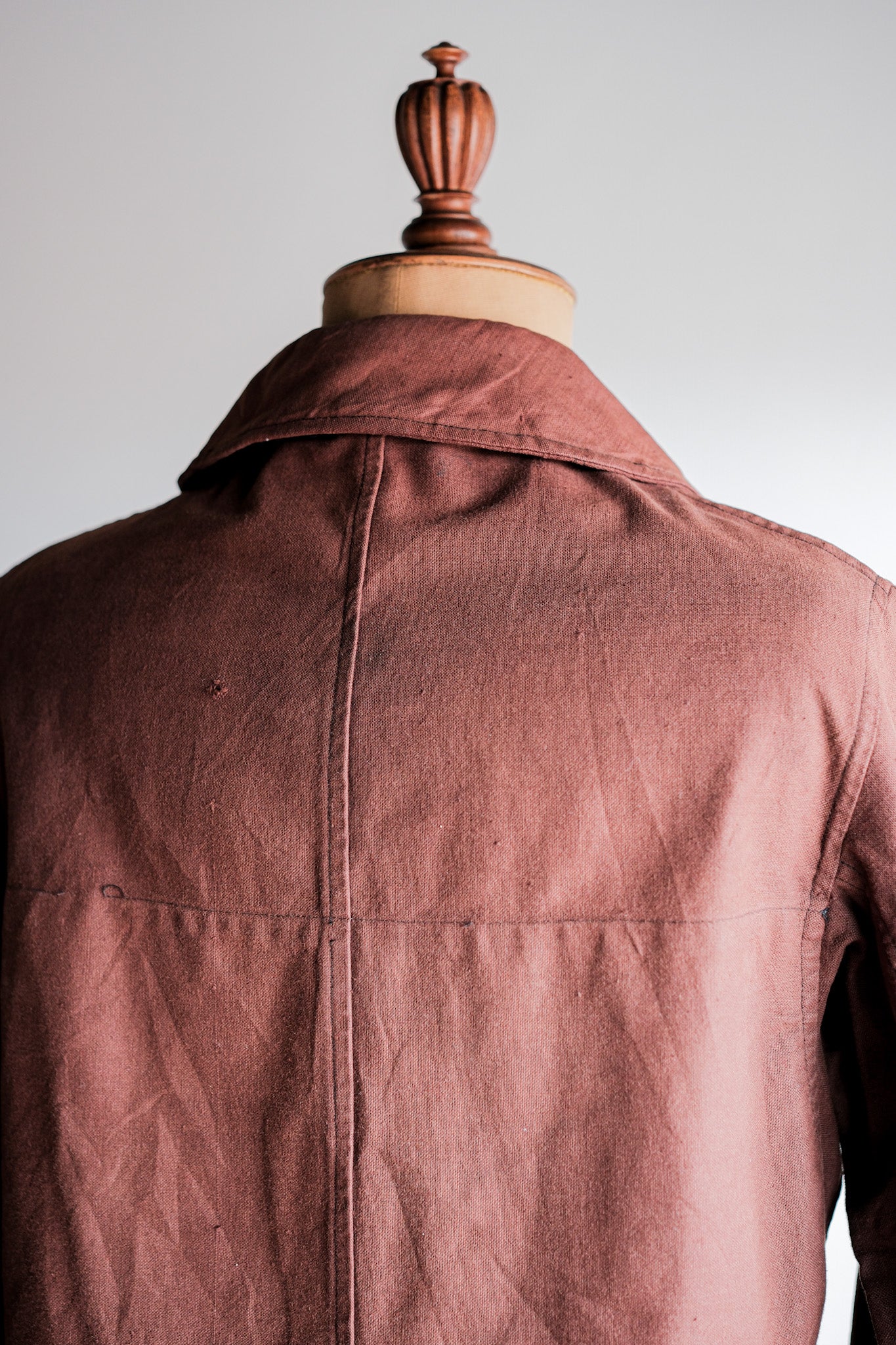 【~20's】French Vintage Reddish Brown Cotton Linen Hunting Jacket