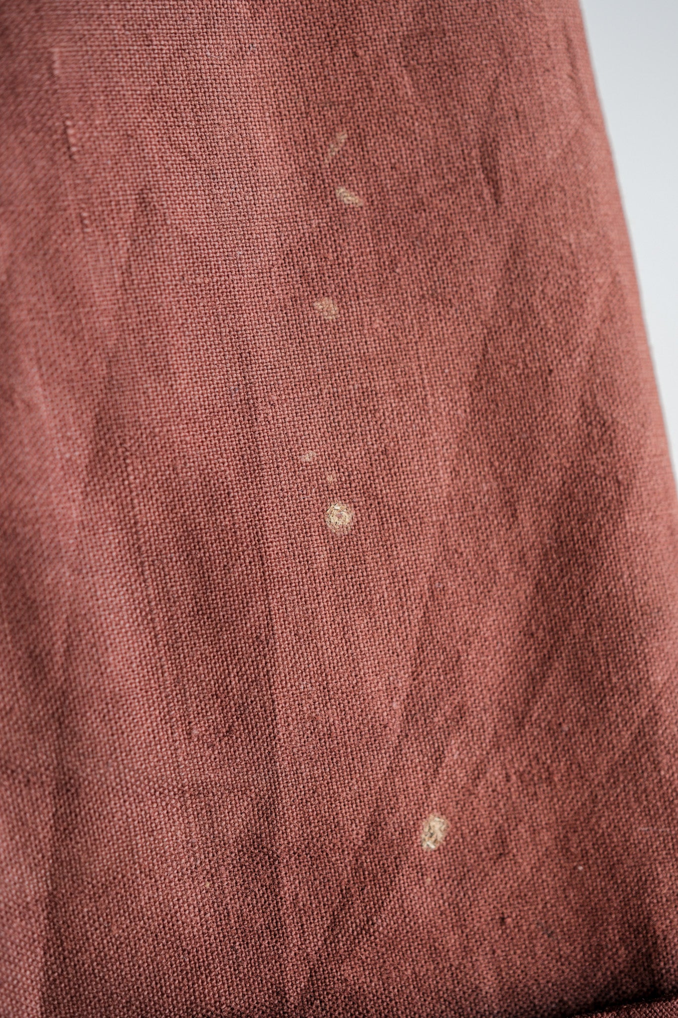 [~ 20 '] 프랑스 빈티지 붉은 갈색 면화 리넨 사냥 재킷