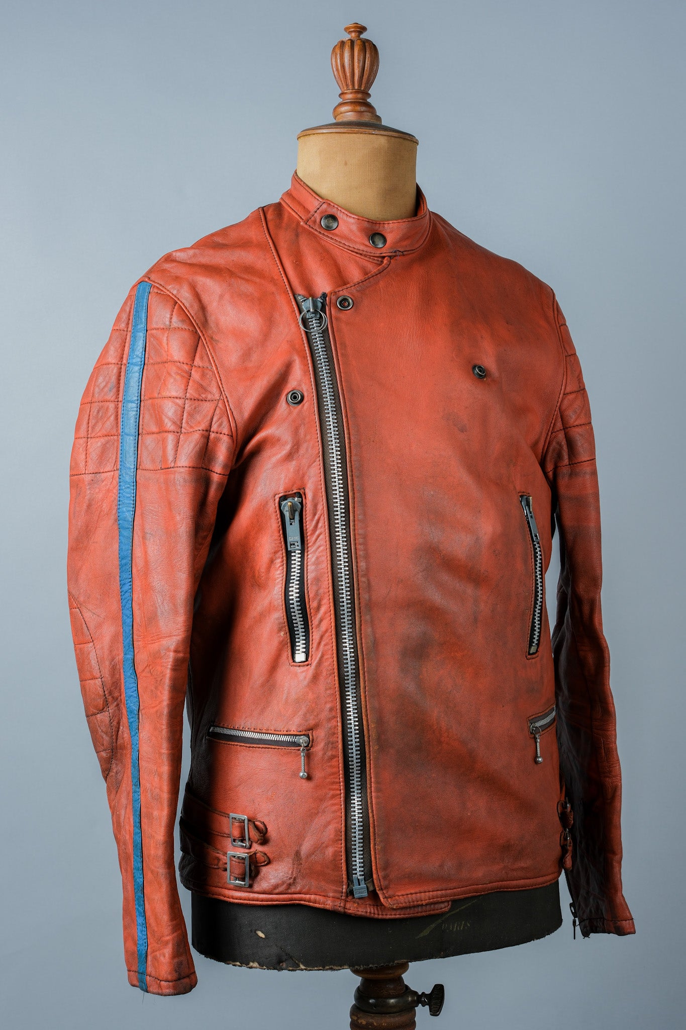 ［~60's］French Vintage Leather Riders Jacket "Jacques Icek"