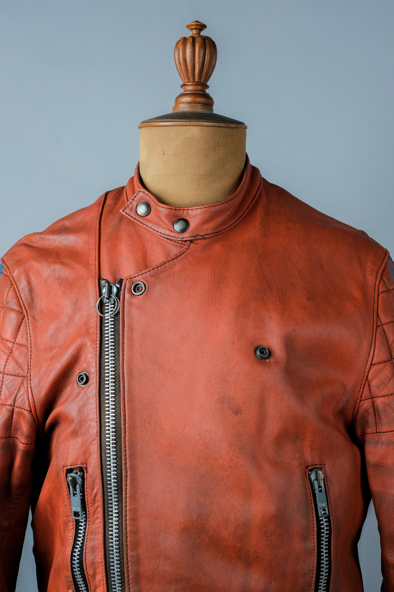 【~60's】French Vintage Leather Riders Jacket "Jacques Icek"