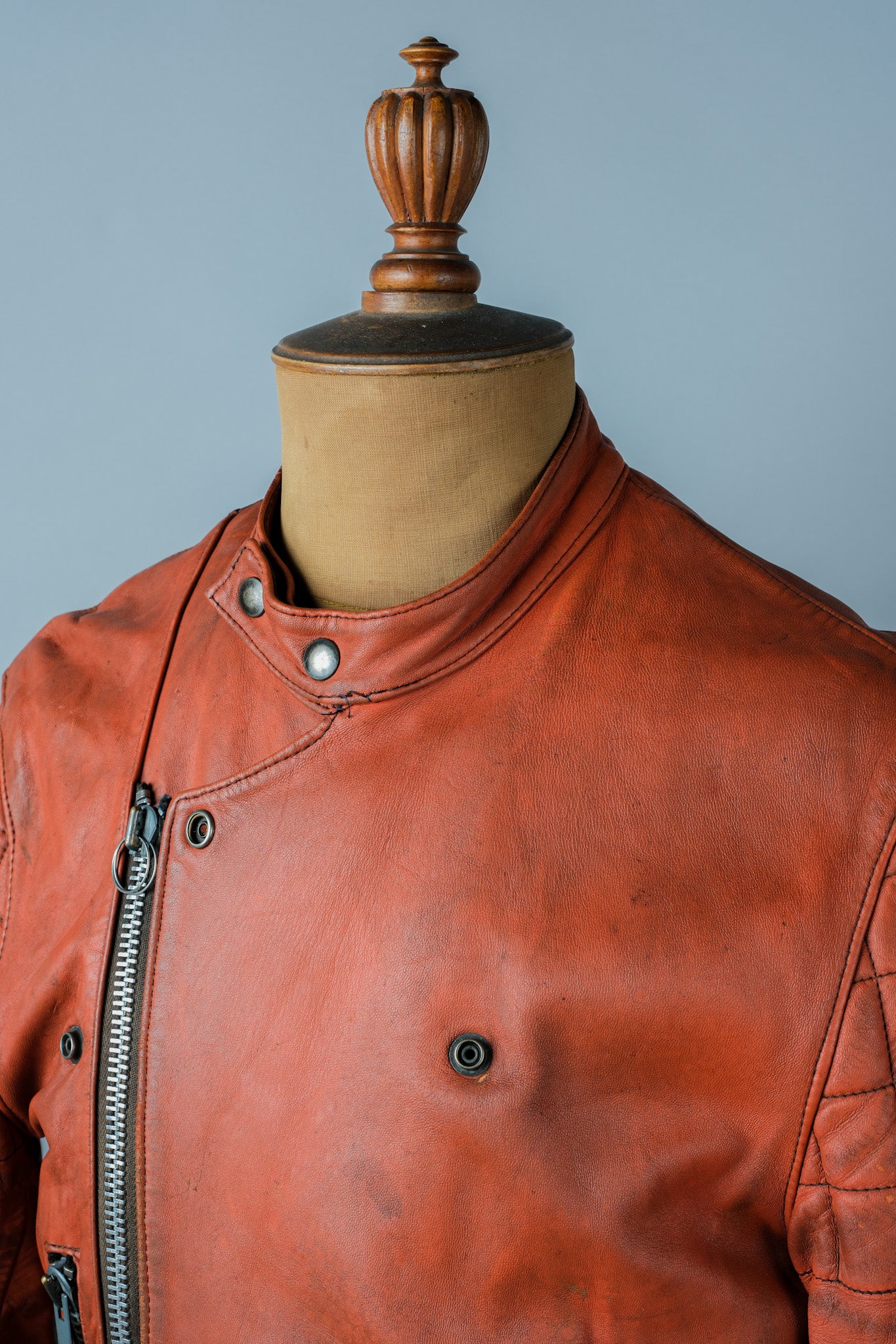 【~60's】French Vintage Leather Riders Jacket "Jacques Icek"