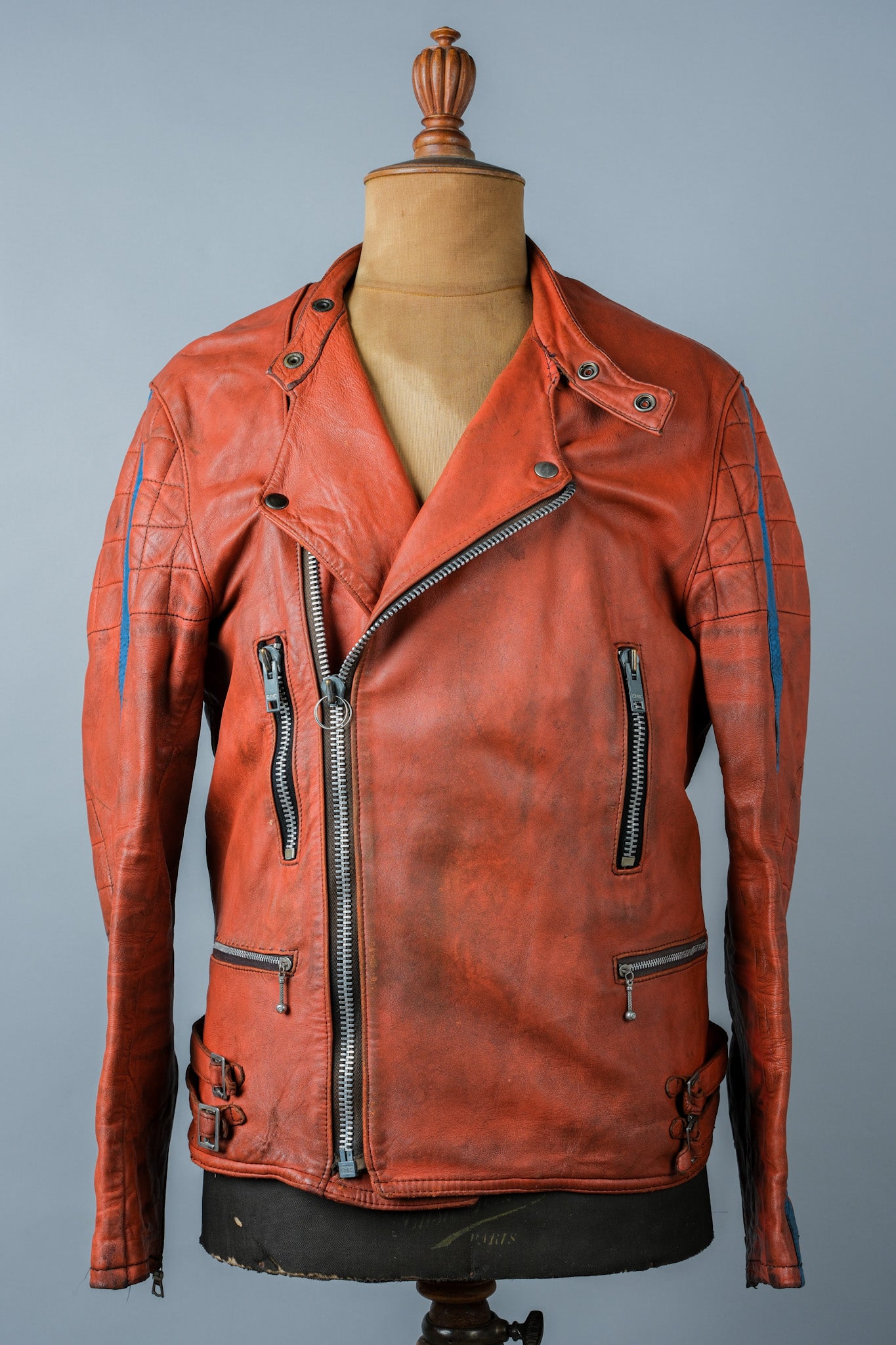 [~ 60's] French Vintage Leather Riders Jacket "Jacques Icek"