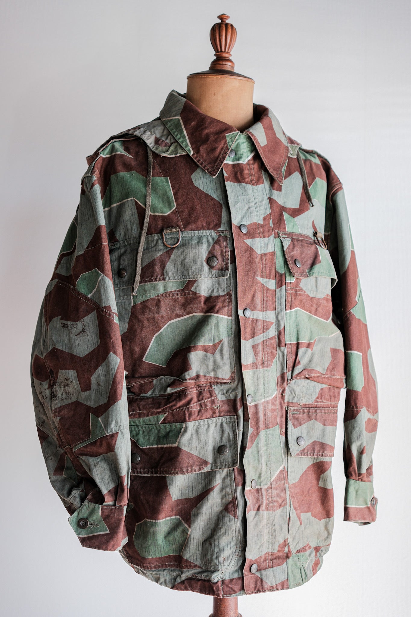 ［~50's］German Army Splinter Camouflage Paratrooper Jacket With Hood Size.174-88