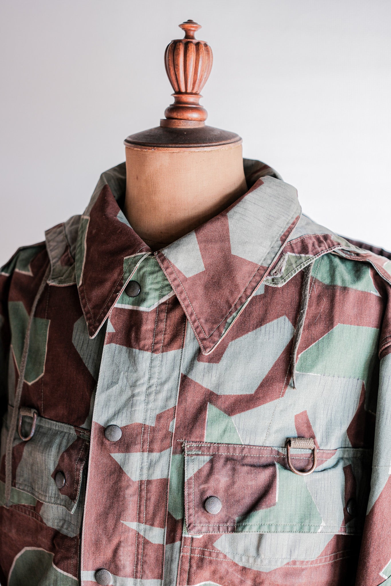 ［~50's］German Army Splinter Camouflage Paratrooper Jacket With Hood Size.174-88