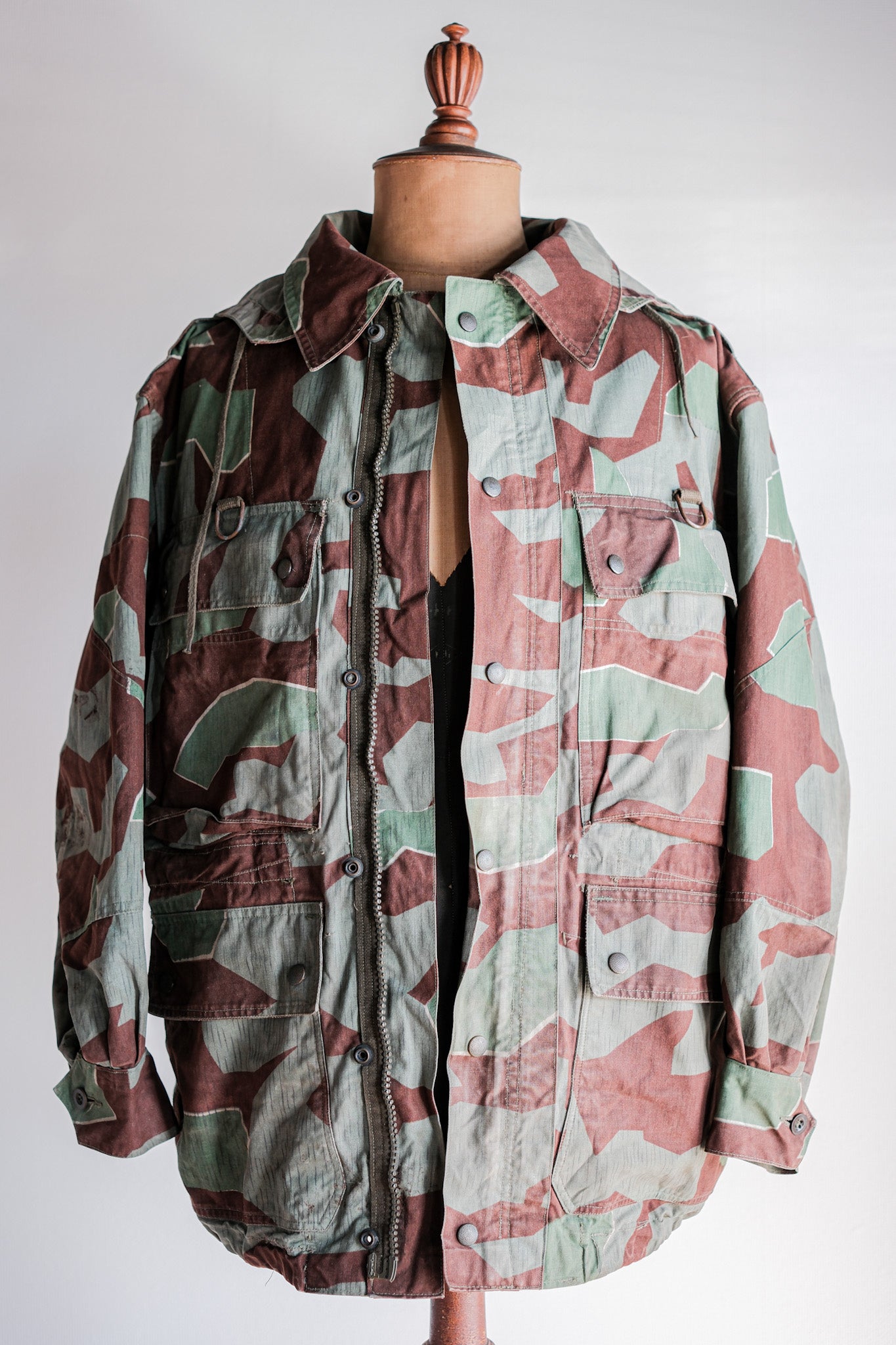 ［~50's］German Army Splinter Camouflage Paratrooper Jacket With Hood Size.174-88