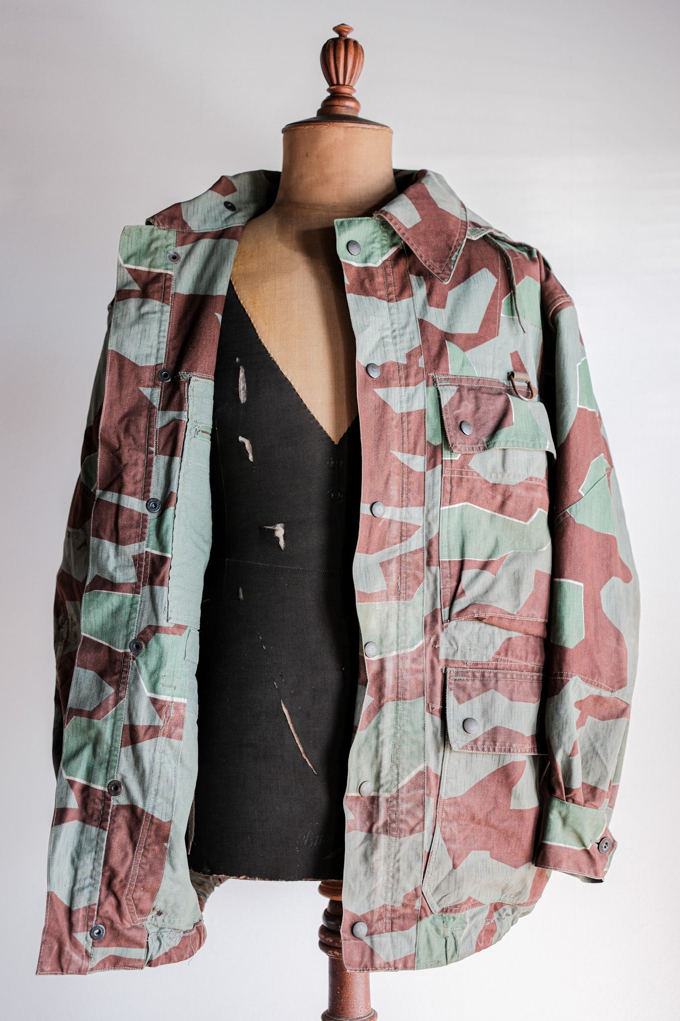 ［~50's］German Army Splinter Camouflage Paratrooper Jacket With Hood Size.174-88