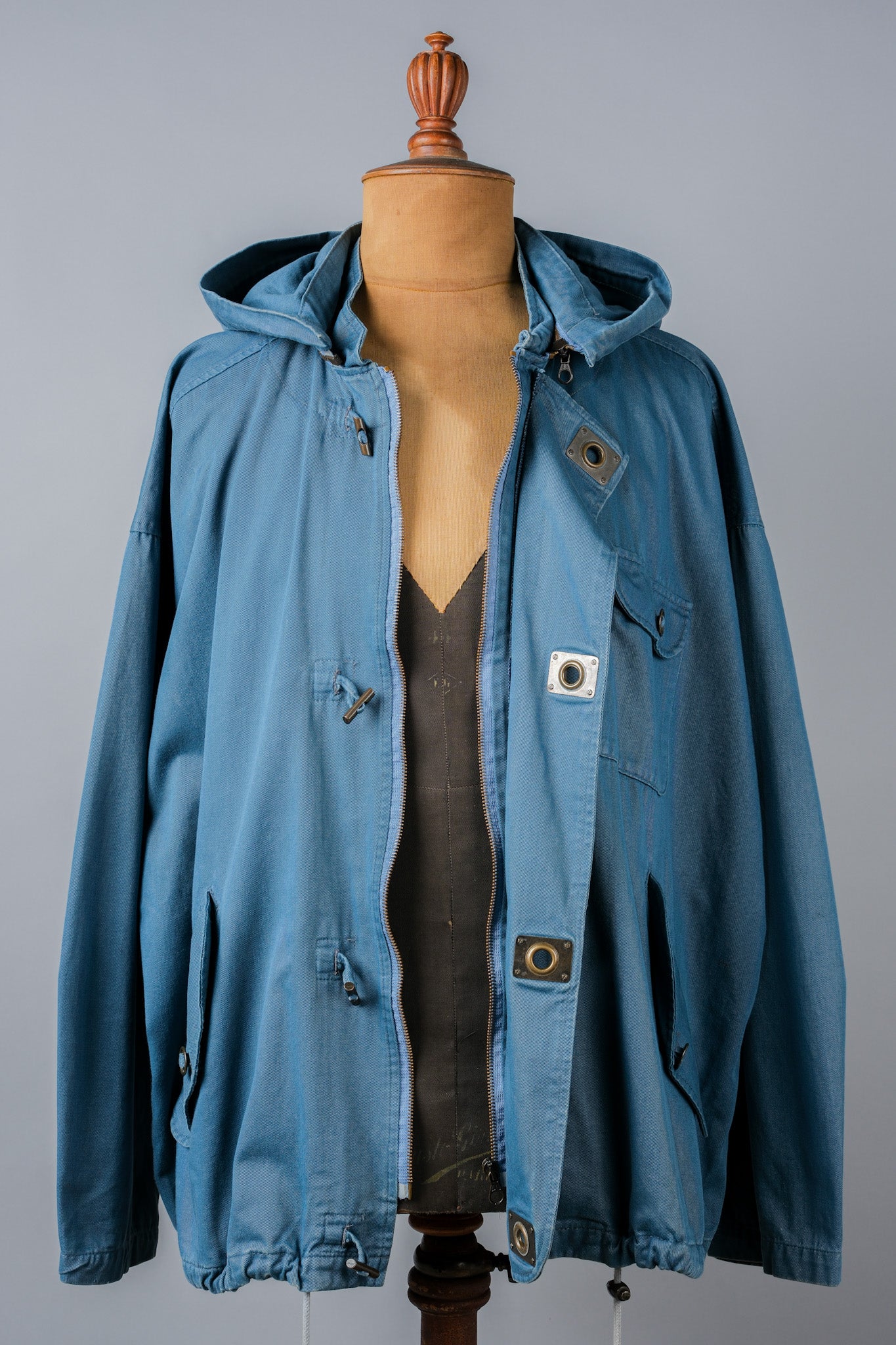 [~ 80's] Italian Vintage Detachable Hood Cotton Jacket Size.l