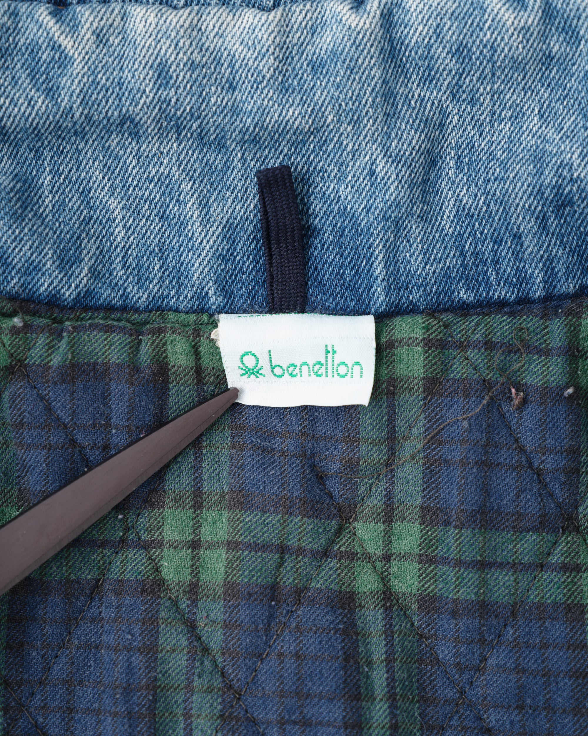 【~80’s】Italian Vintage D-ring Strap Front Design Denim Blouson Size.44
