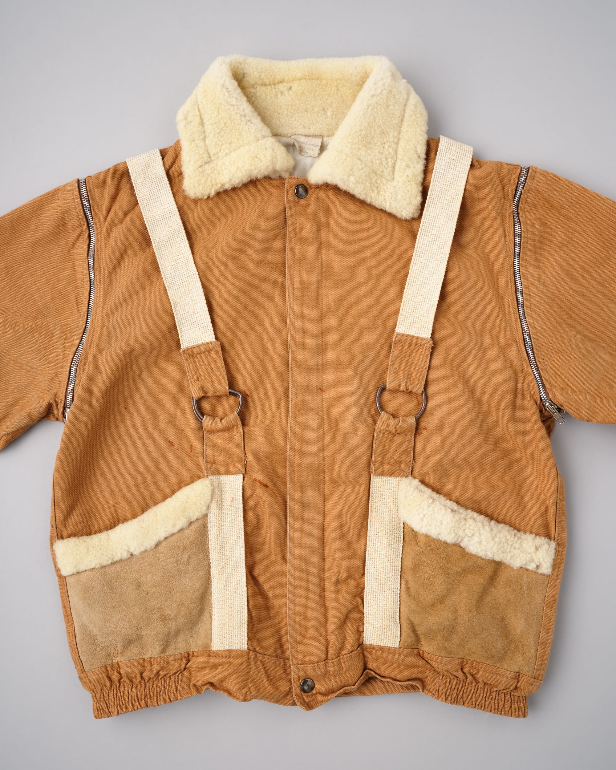［~80’s］French Vintage Deformed Design Detachable Sleeve Blouson