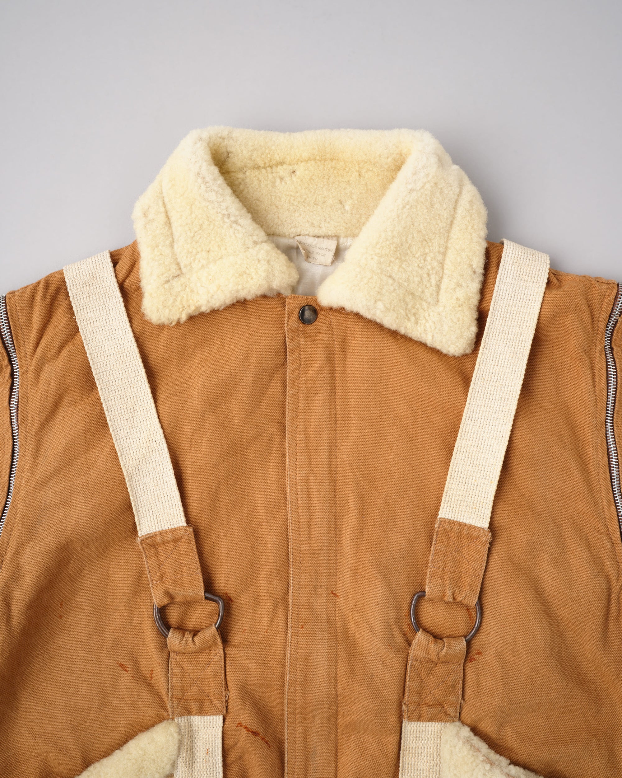 ［~80’s］French Vintage Deformed Design Detachable Sleeve Blouson