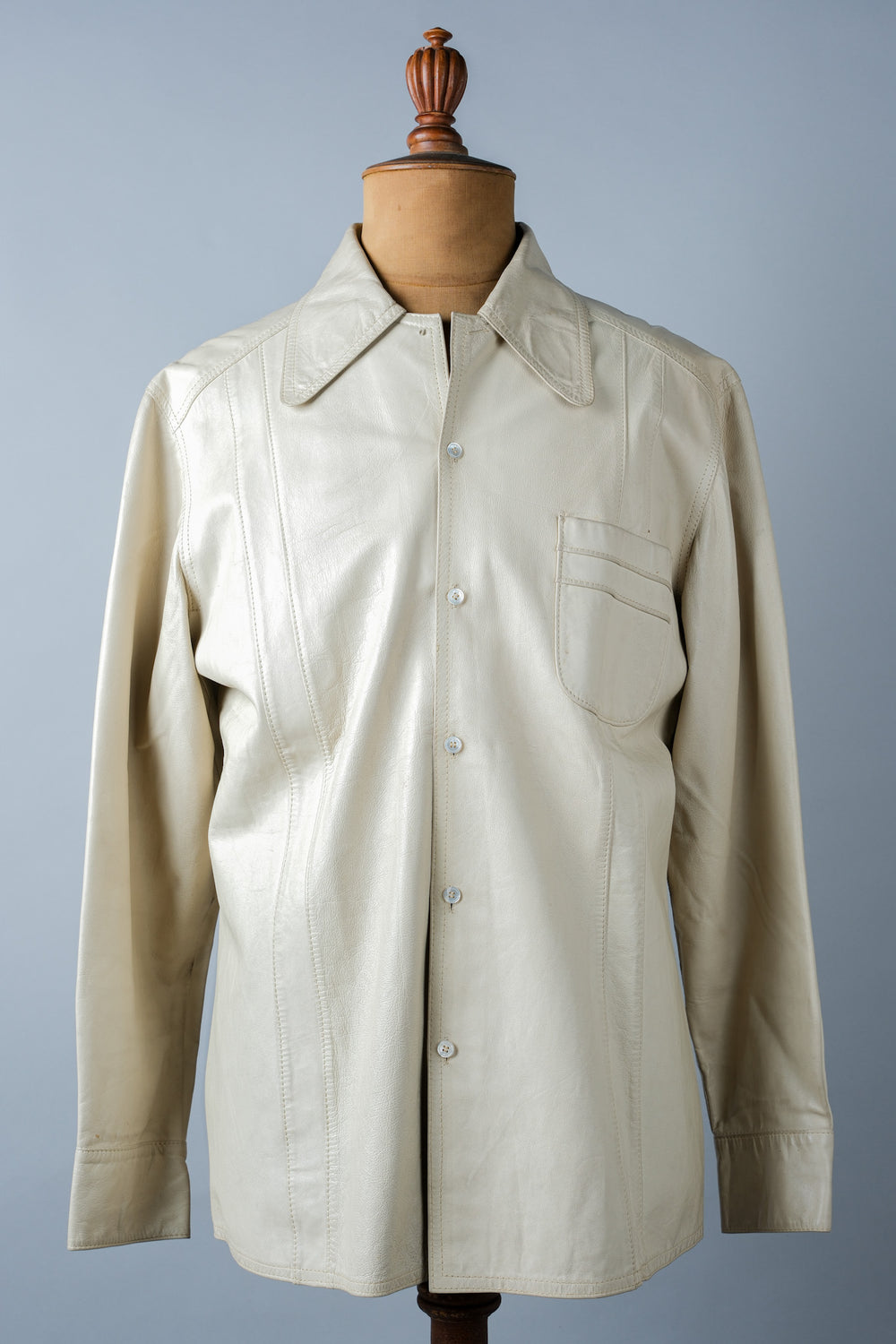 ［~70's］Vintage Burberrys Leather Shirt Jacket Size.M