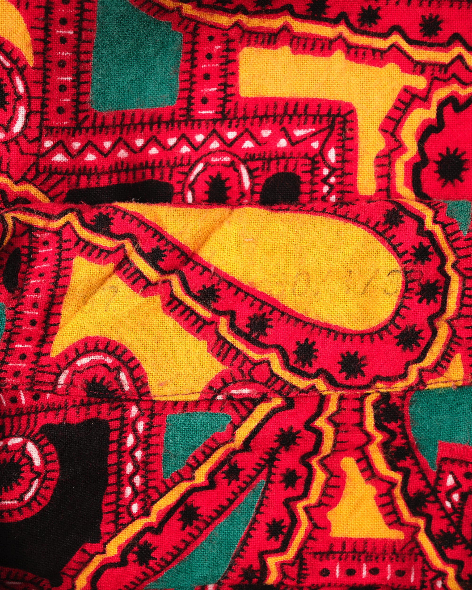 ［~70’s］German Vintage Atomic Pattern Half Zip Rayon Shirt