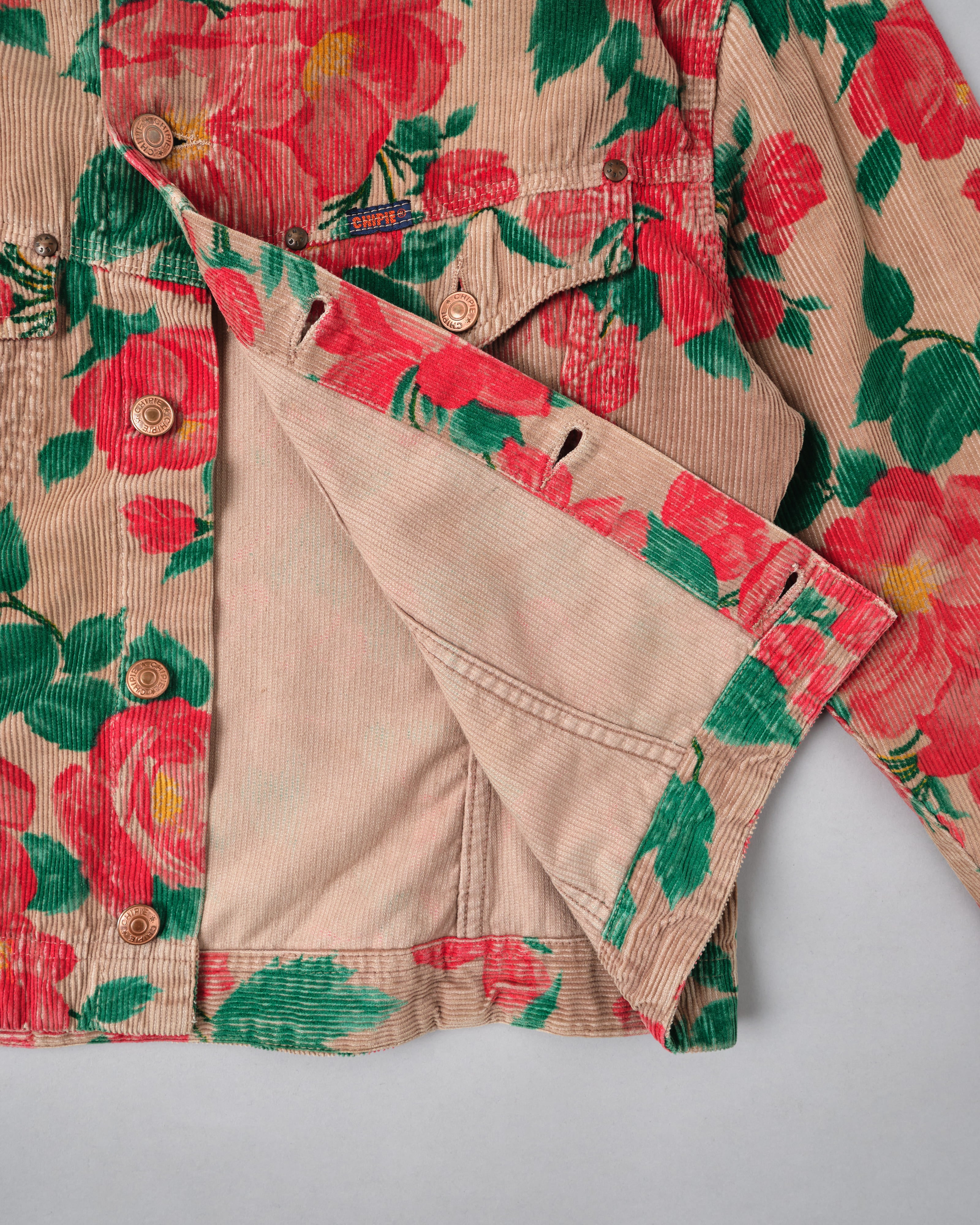 ジャケット・アウター 80s 90s floral design corduroy coverall 80s 90s floral design corduroy coverall