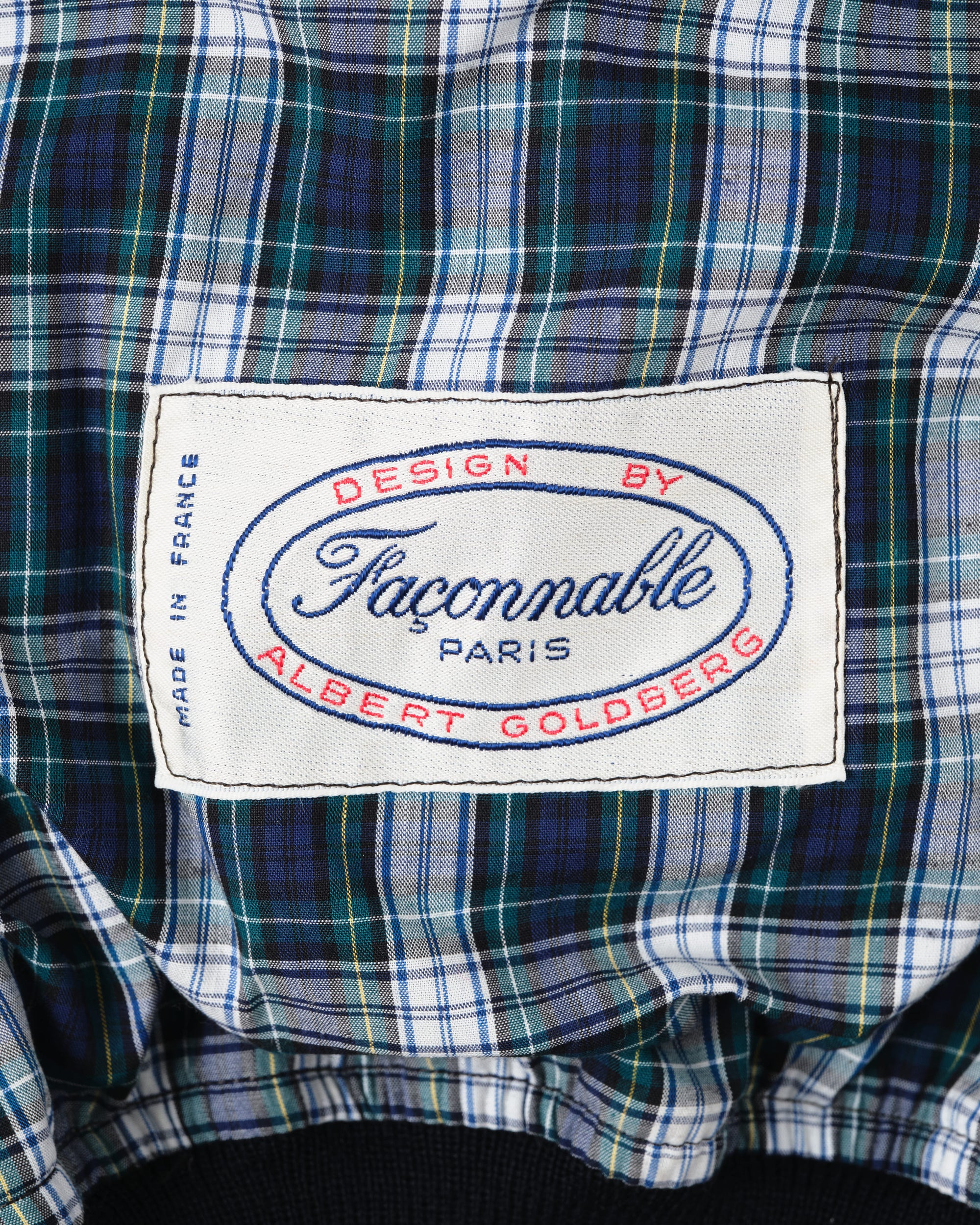 【~80's】Vintage Façonnable Cotton Nylon Crazy Pattern Blouson Size.5