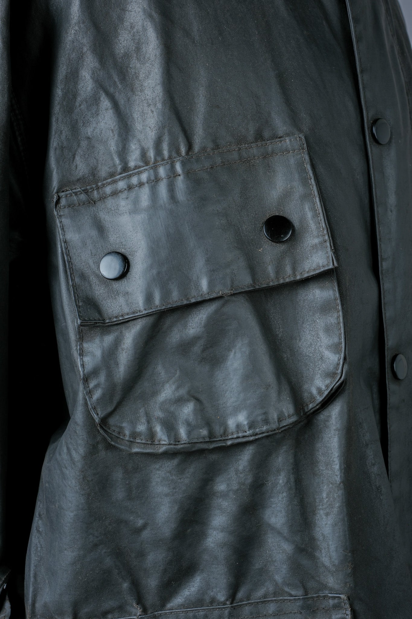 ［~70's］Vintage Barbour Waxed Cotton Jacket 1 Crest "International Suit" "Gold Label" "Unusual Lining"