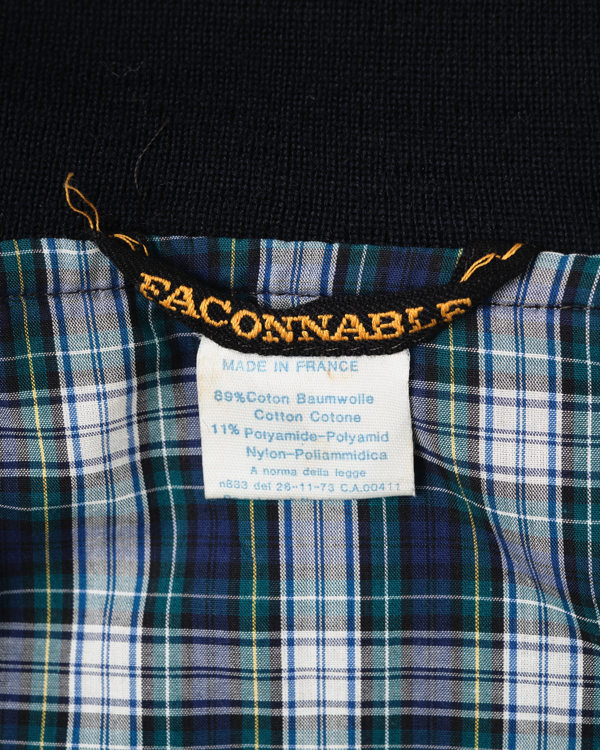 【~80's】Vintage Façonnable Cotton Nylon Crazy Pattern Blouson Size.5