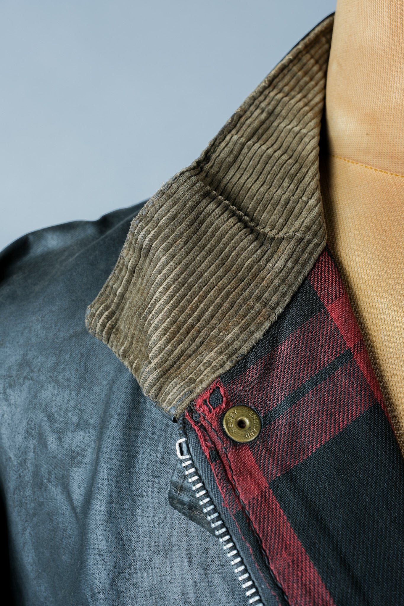 ［~70's］Vintage Barbour Waxed Cotton Jacket 1 Crest "International Suit" "Gold Label" "Unusual Lining"