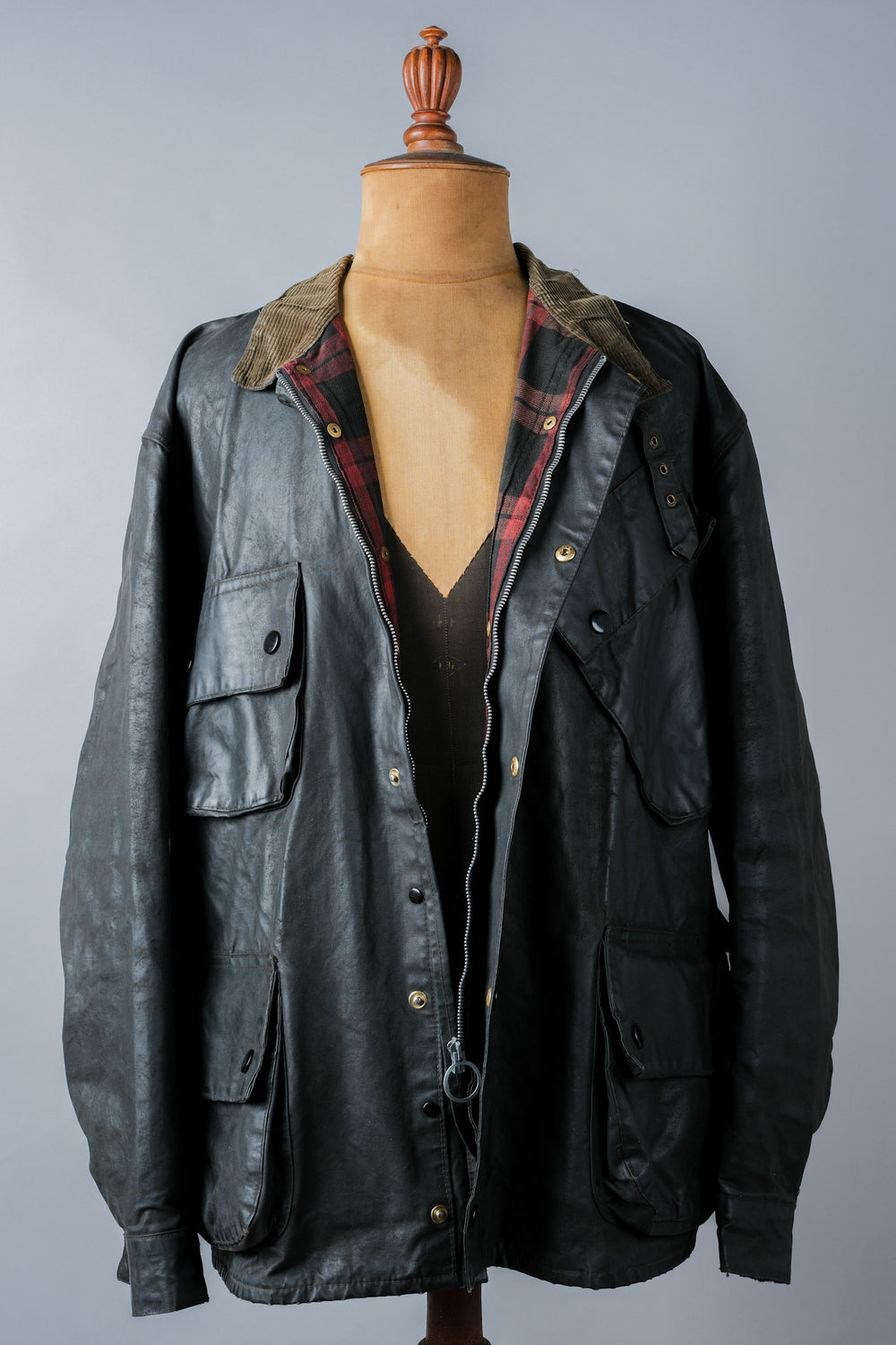 ［~70's］Vintage Barbour Waxed Cotton Jacket 1 Crest "International Suit" "Gold Label" "Unusual Lining"