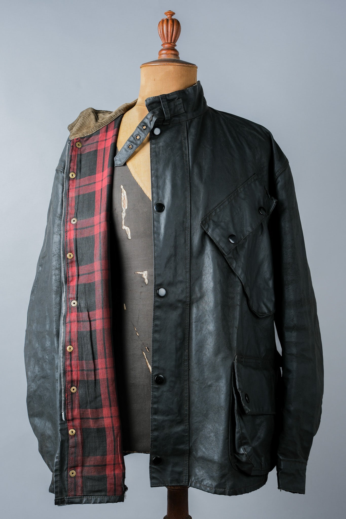［~70's］Vintage Barbour Waxed Cotton Jacket 1 Crest "International Suit" "Gold Label" "Unusual Lining"