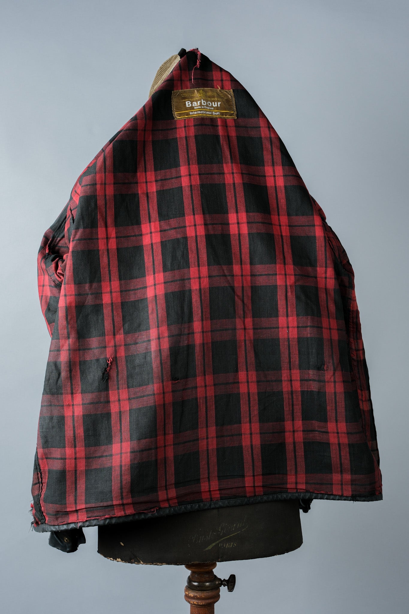 ［~70's］Vintage Barbour Waxed Cotton Jacket 1 Crest "International Suit" "Gold Label" "Unusual Lining"