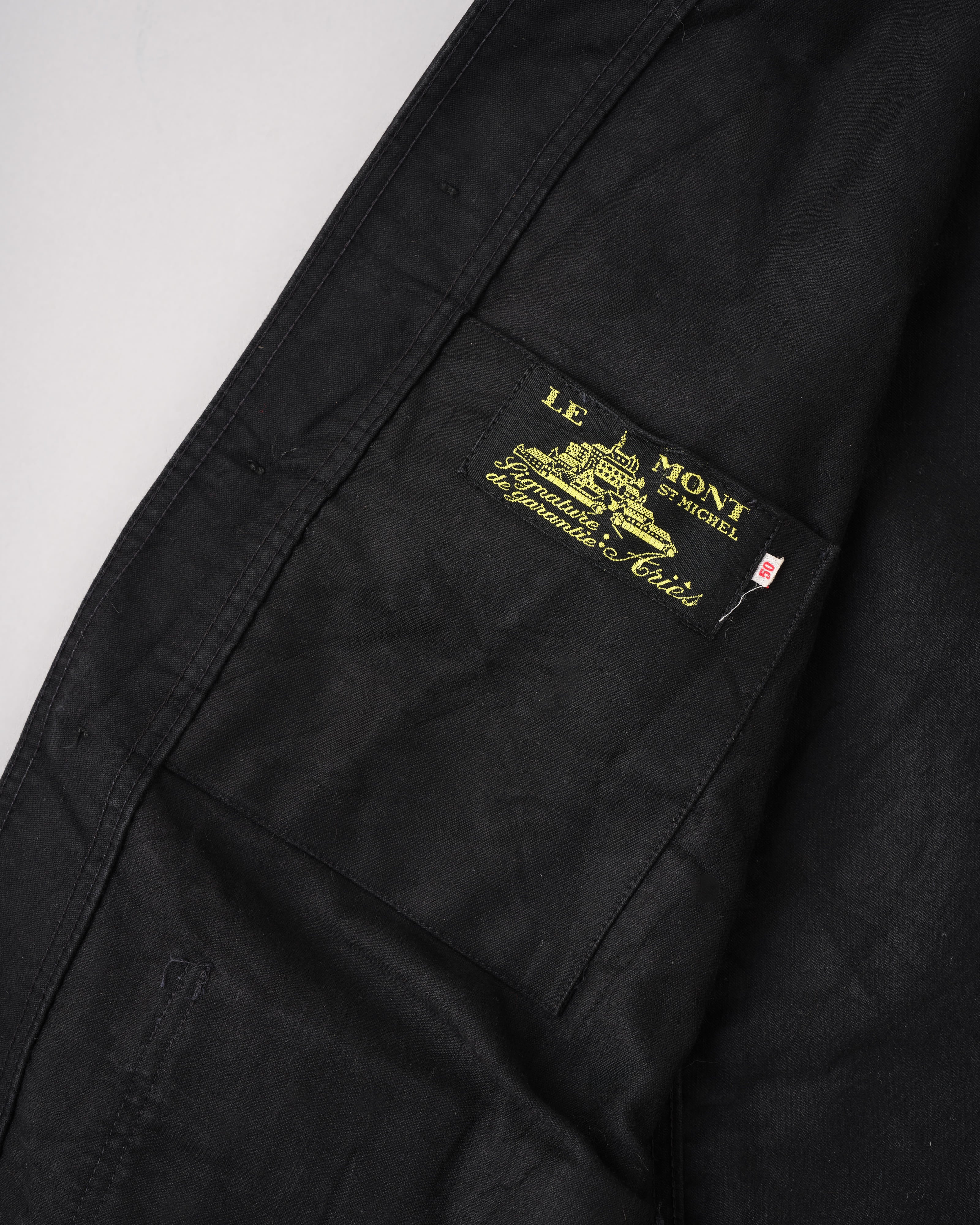 50's］French Vintage Black Moleskin Work Jacket Size.50 