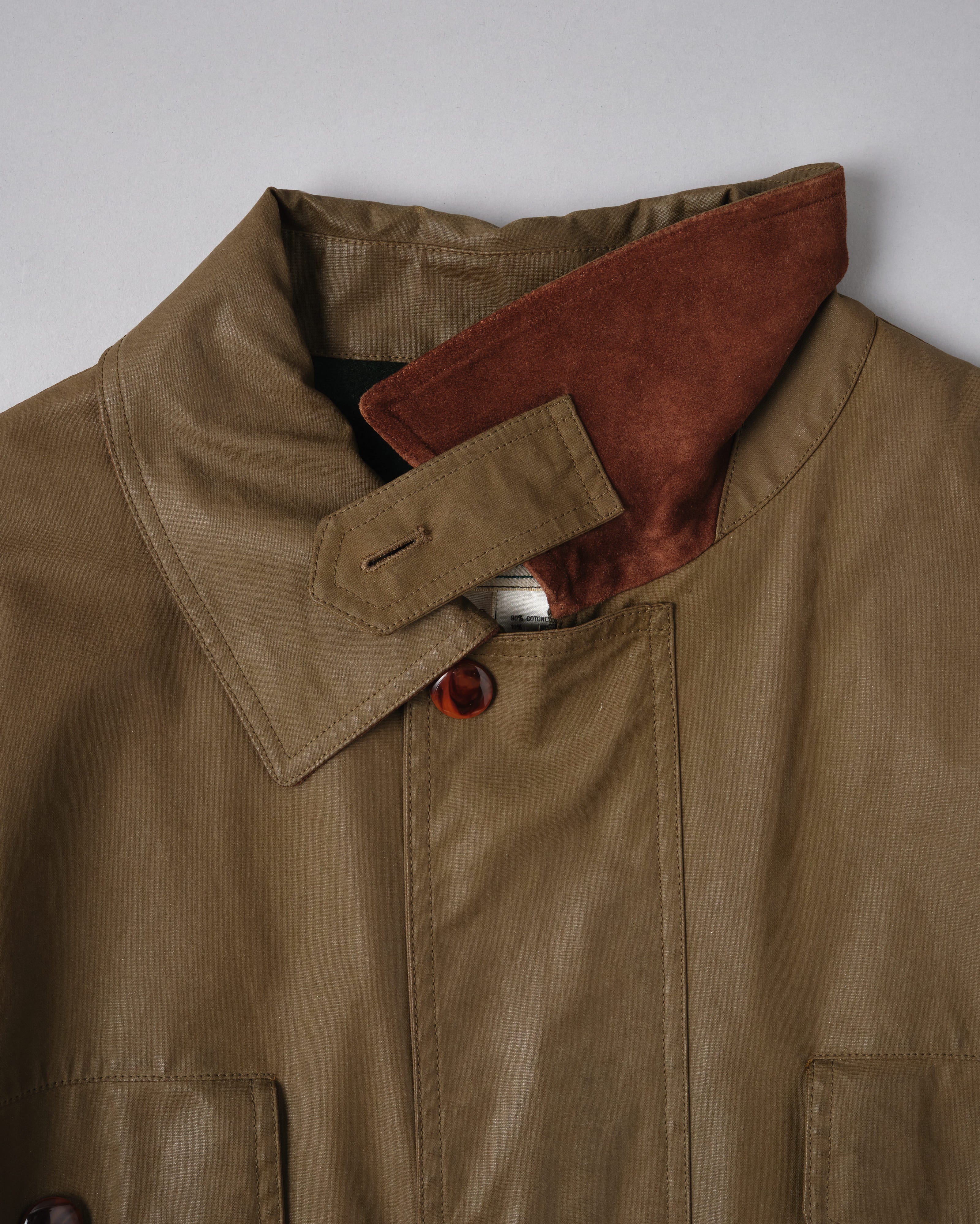 【~80’s】Old GUCCI Detachable Sleeve Cotton Polyester 4 Pockets Jacket With Chin Strap Size.50
