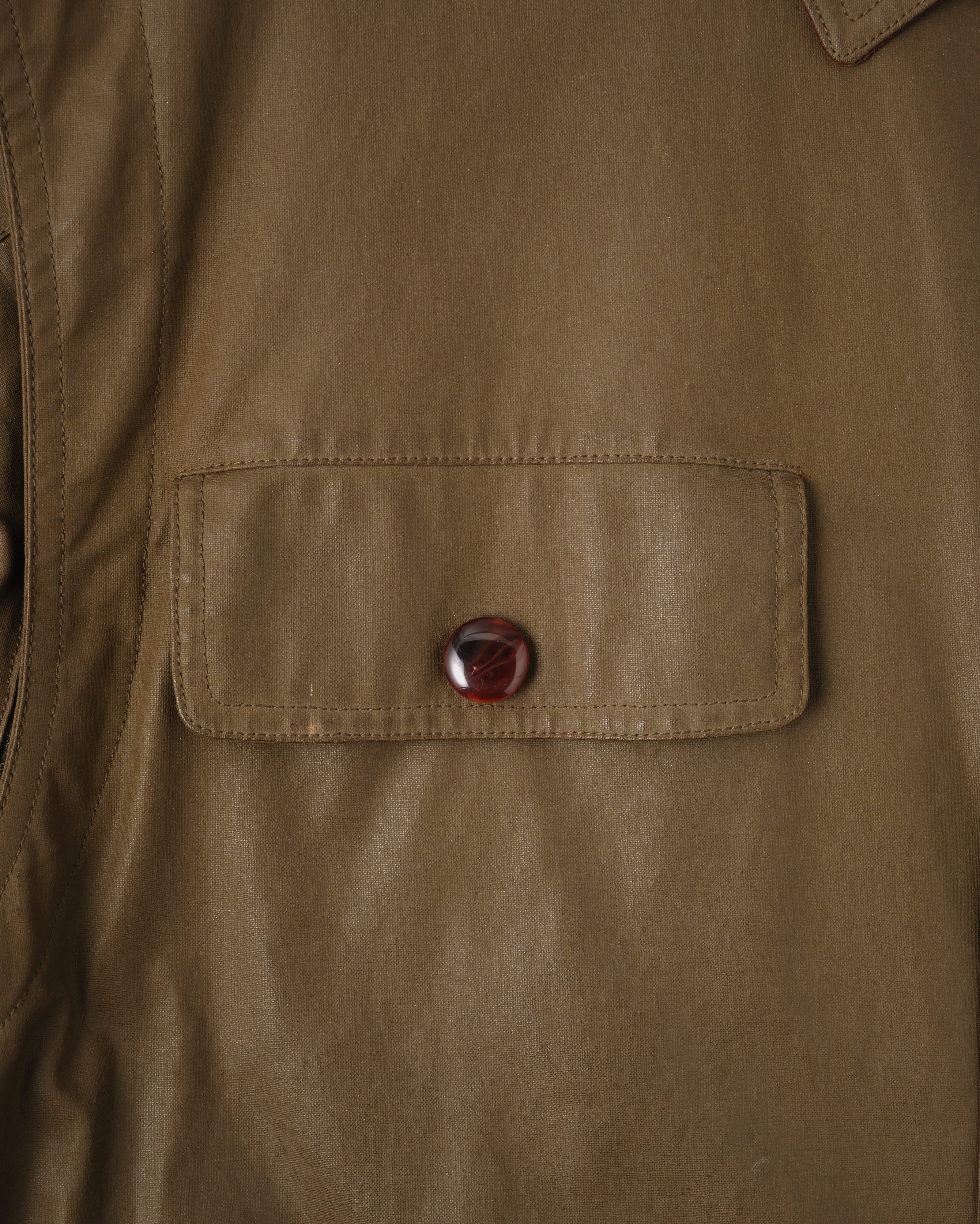 【~80’s】Old GUCCI Detachable Sleeve Cotton Polyester 4 Pockets Jacket With Chin Strap Size.50