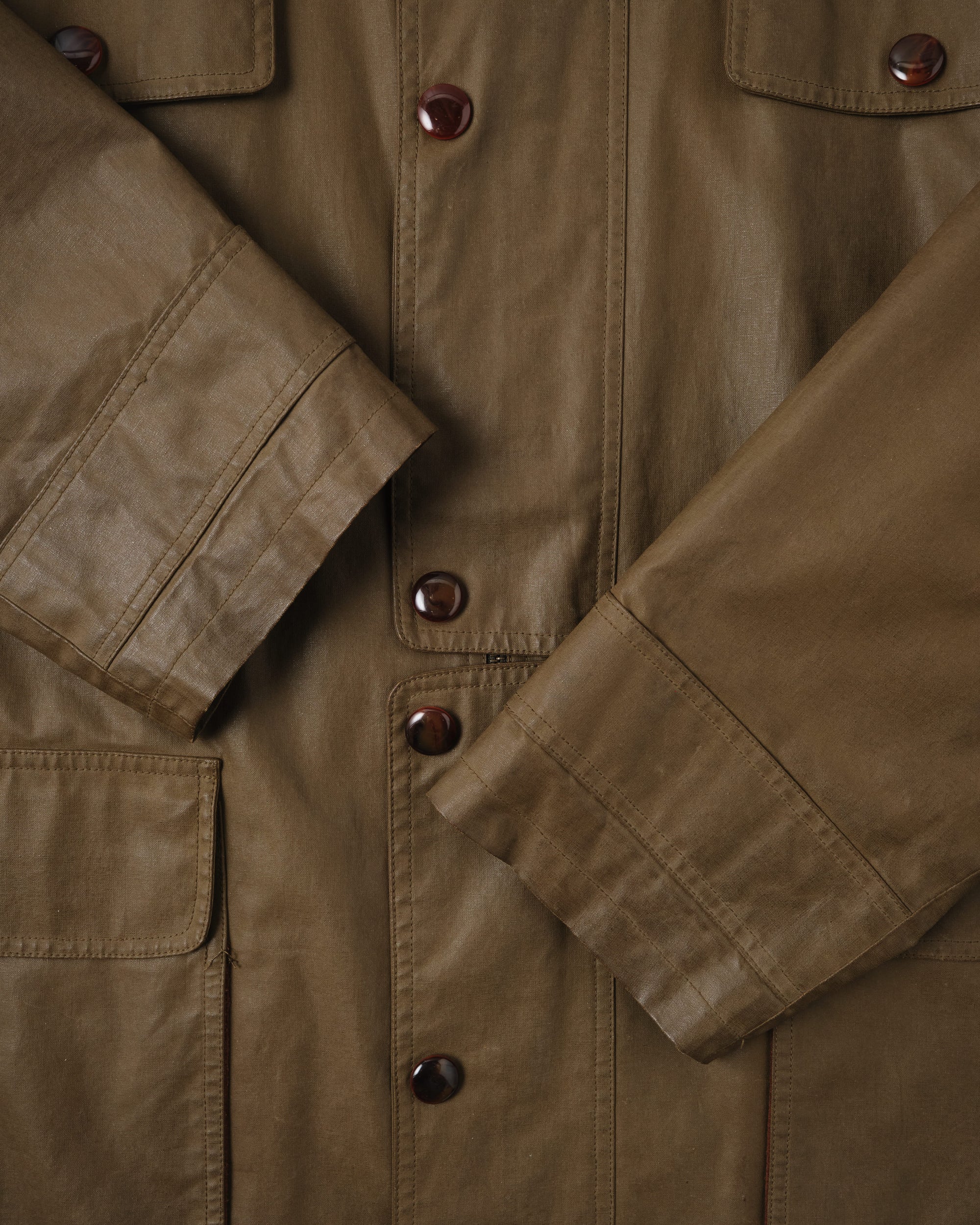 ［~80’s］Old GUCCI Detachable Sleeve Cotton Polyester 4 Pockets Jacket With Chin Strap Size.50