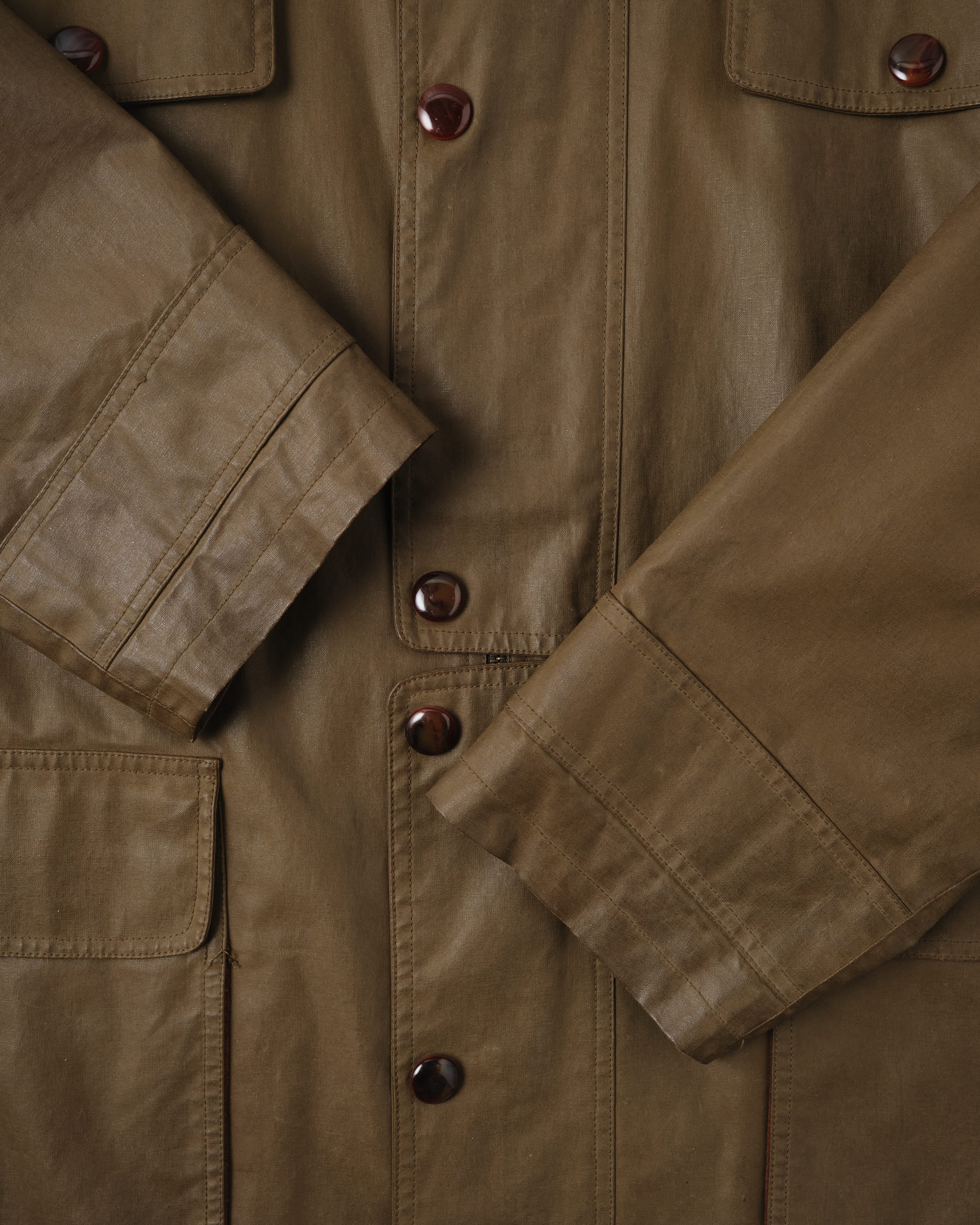 【~80’s】Old GUCCI Detachable Sleeve Cotton Polyester 4 Pockets Jacket With Chin Strap Size.50