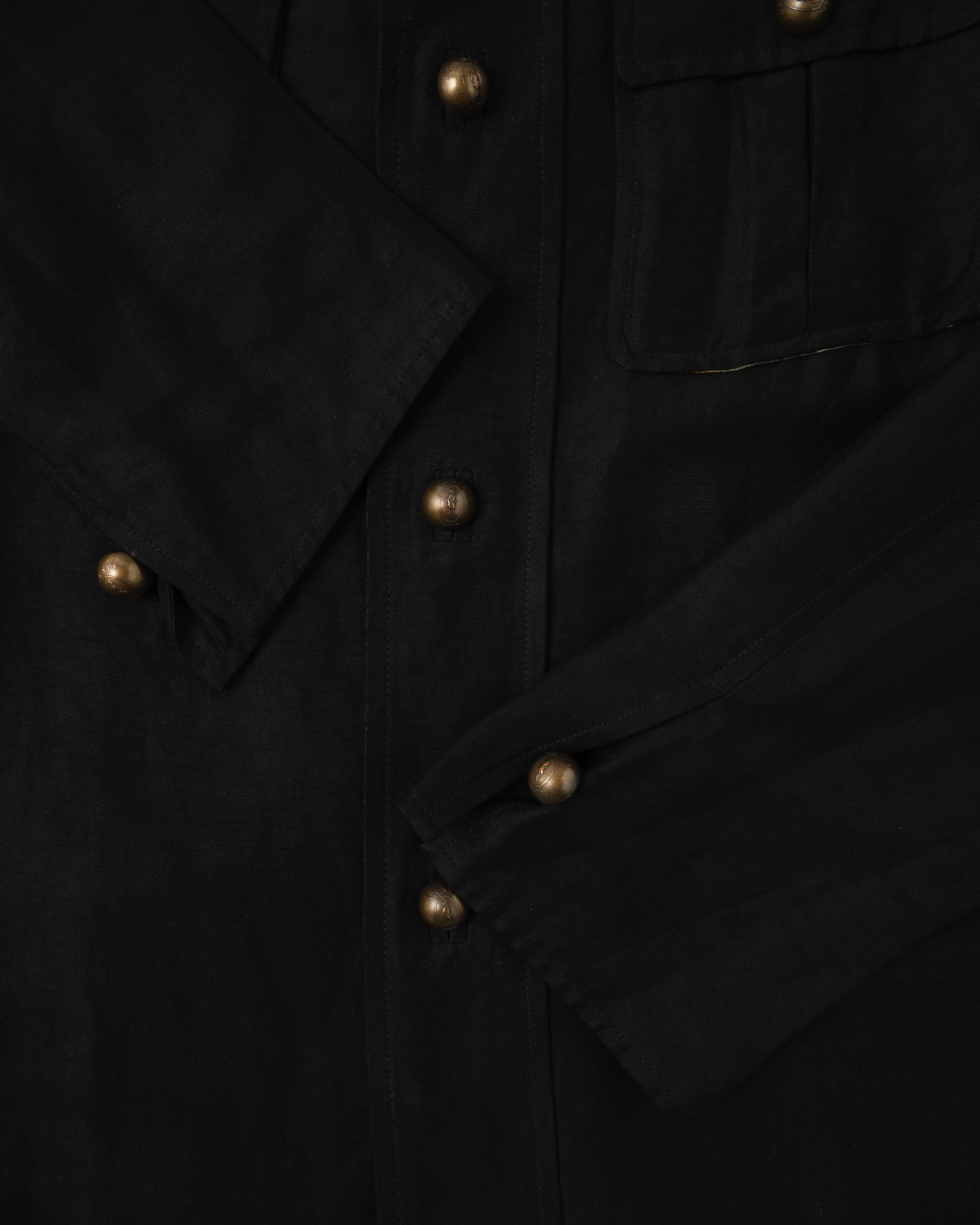 ［~00's］Old ARNYS PARIS Silk Linen Stand Collar Jacket Size.46